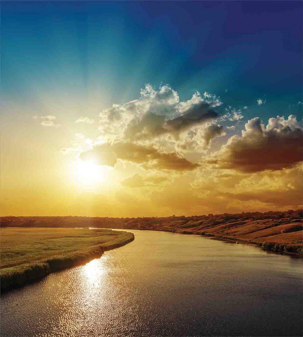 Dreamy Sunset on River — Pattern