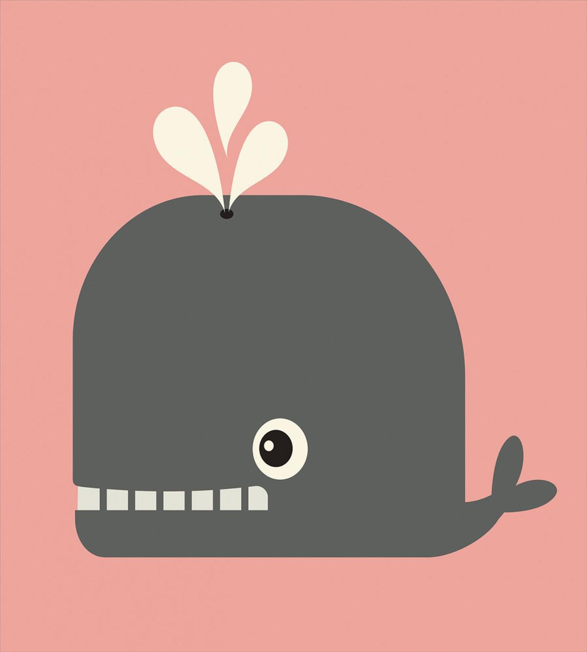 Simple Cartoon Big Fish Art — Pattern