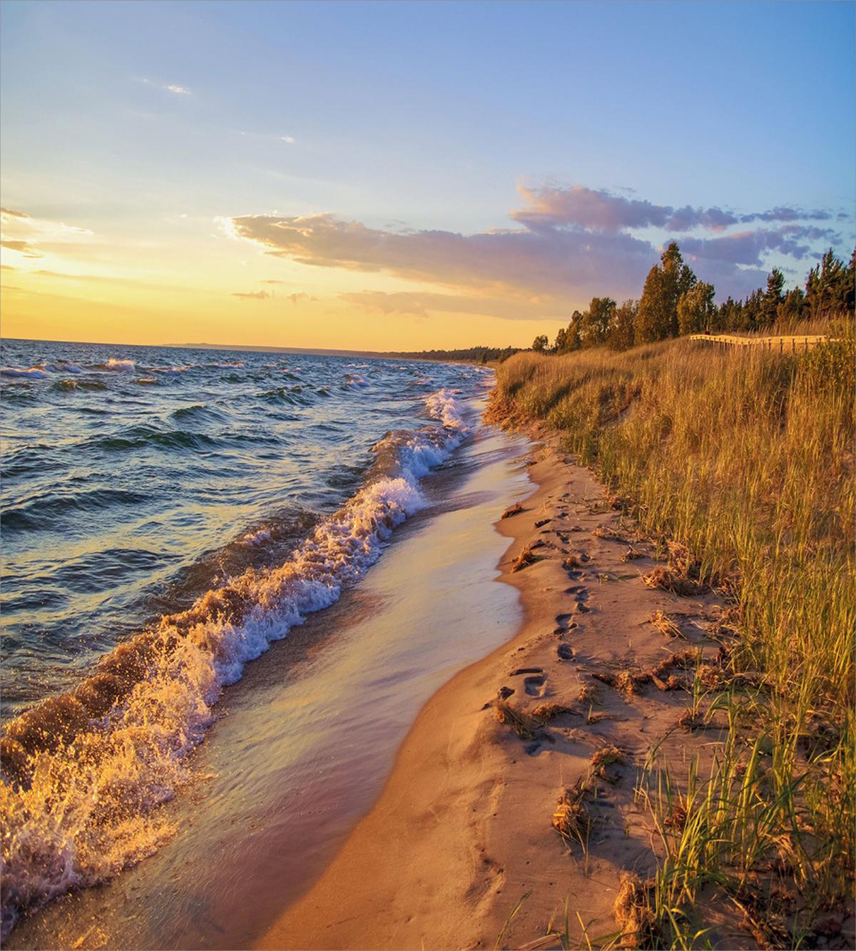 Sandy Calm Beach Sunset — Pattern