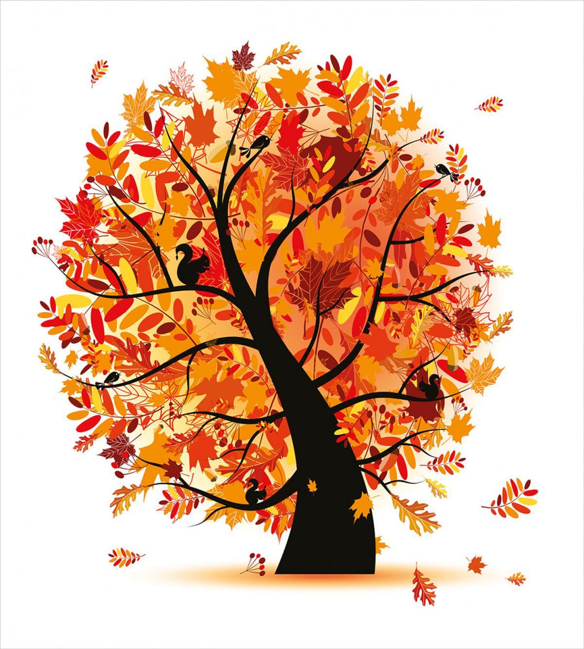 Cartoon Tree Leaves — Pattern