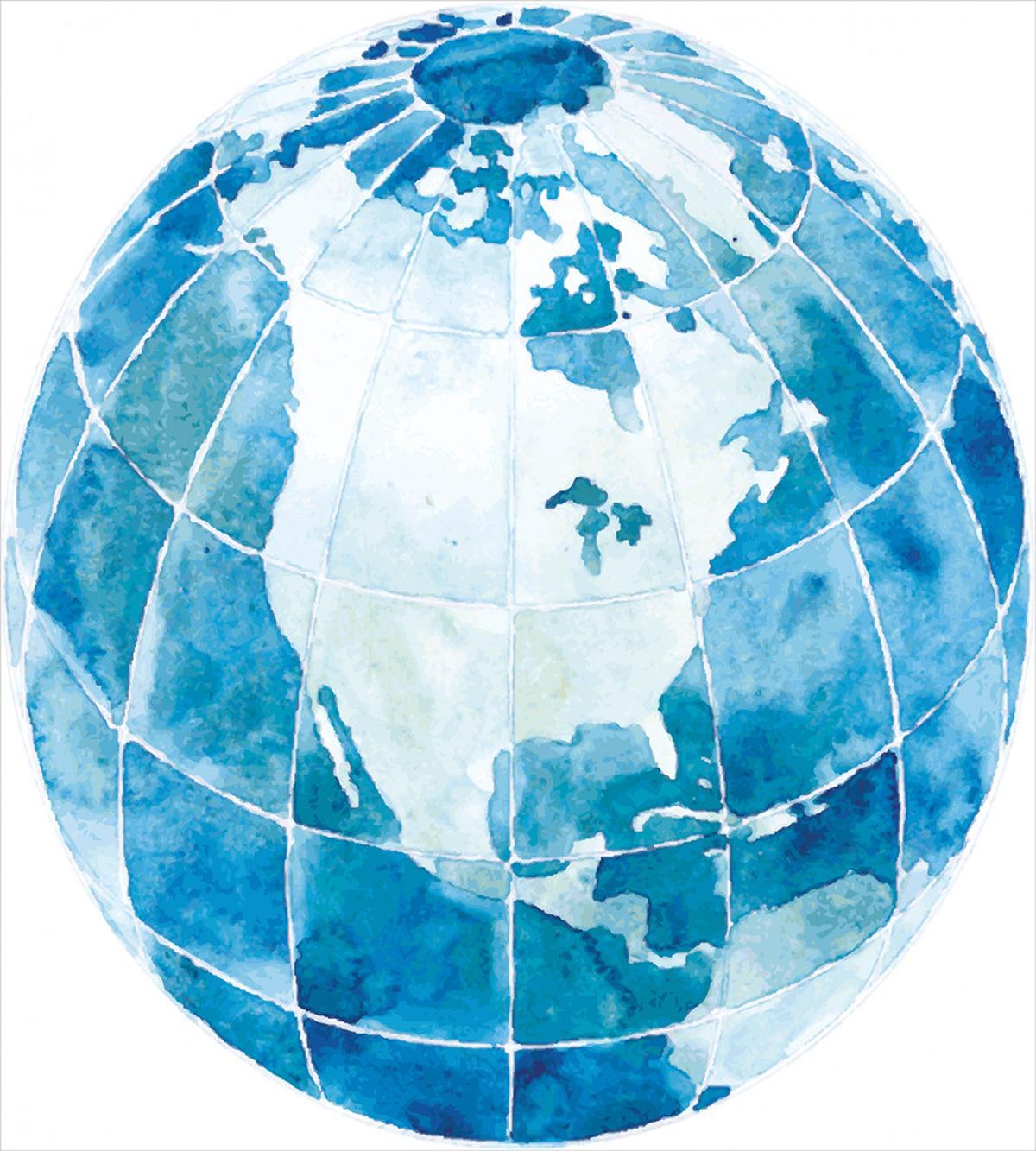 Watercolor North America — Pattern