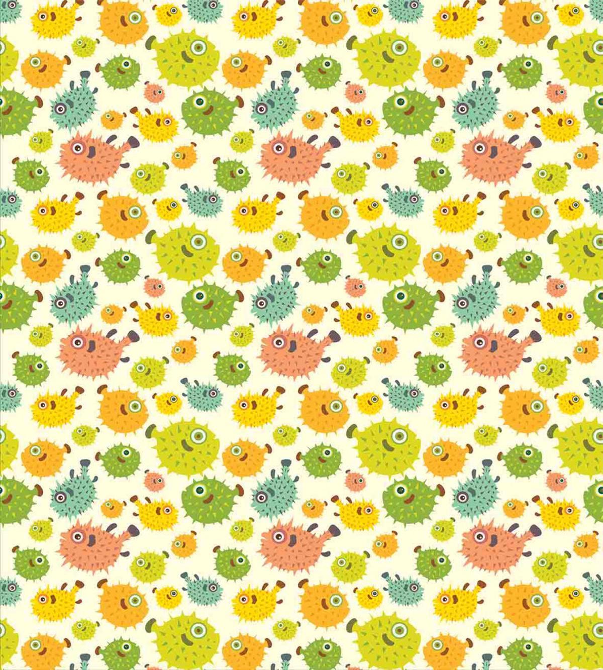 Funny Pufferfish Colorful — Pattern