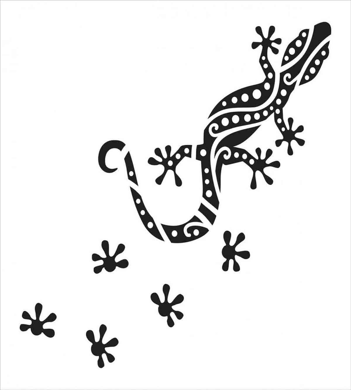 Lizard and Footprints — Pattern