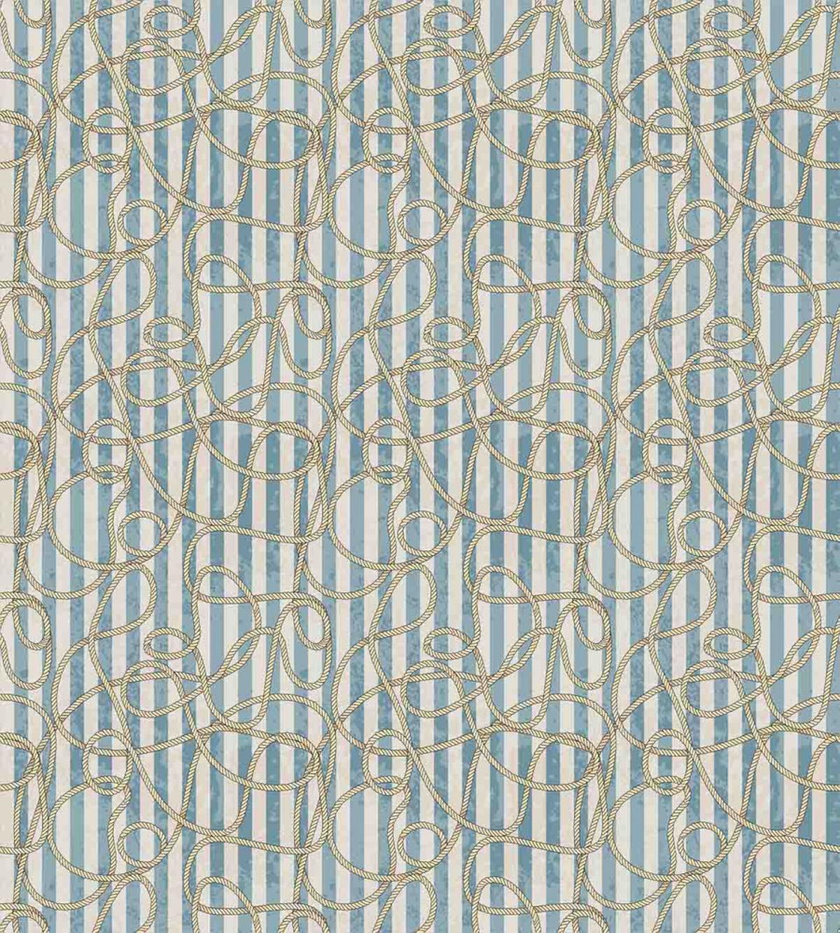 Swirling Ropes on Stripes — Pattern