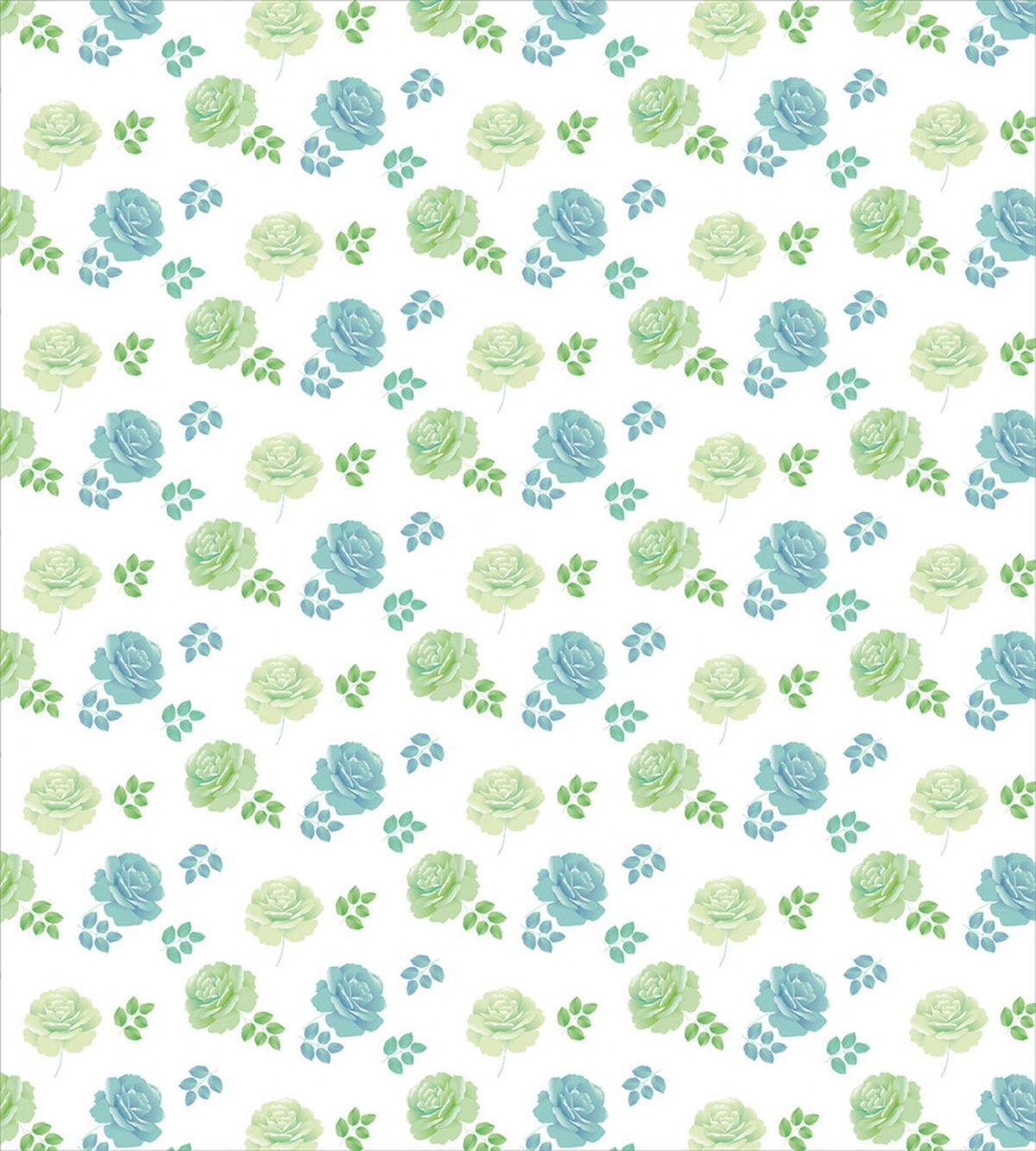 Art Rose Flowers and Leaves — Pattern