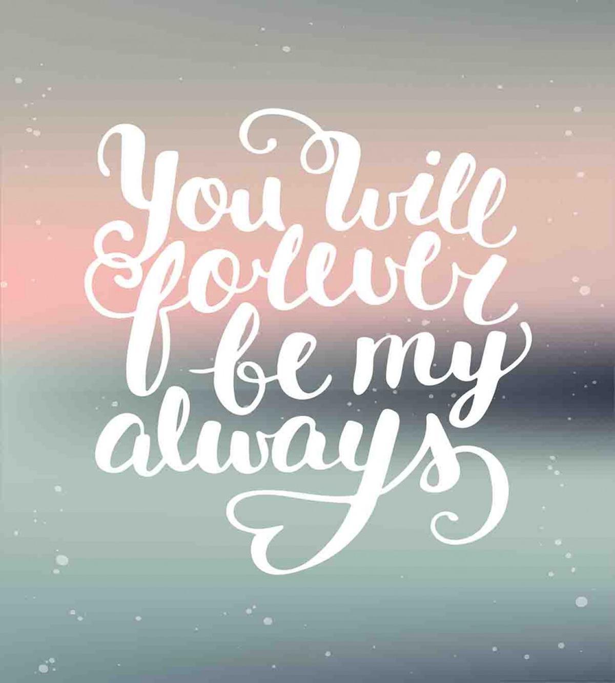 Pastel Tones Romantic Words — Pattern