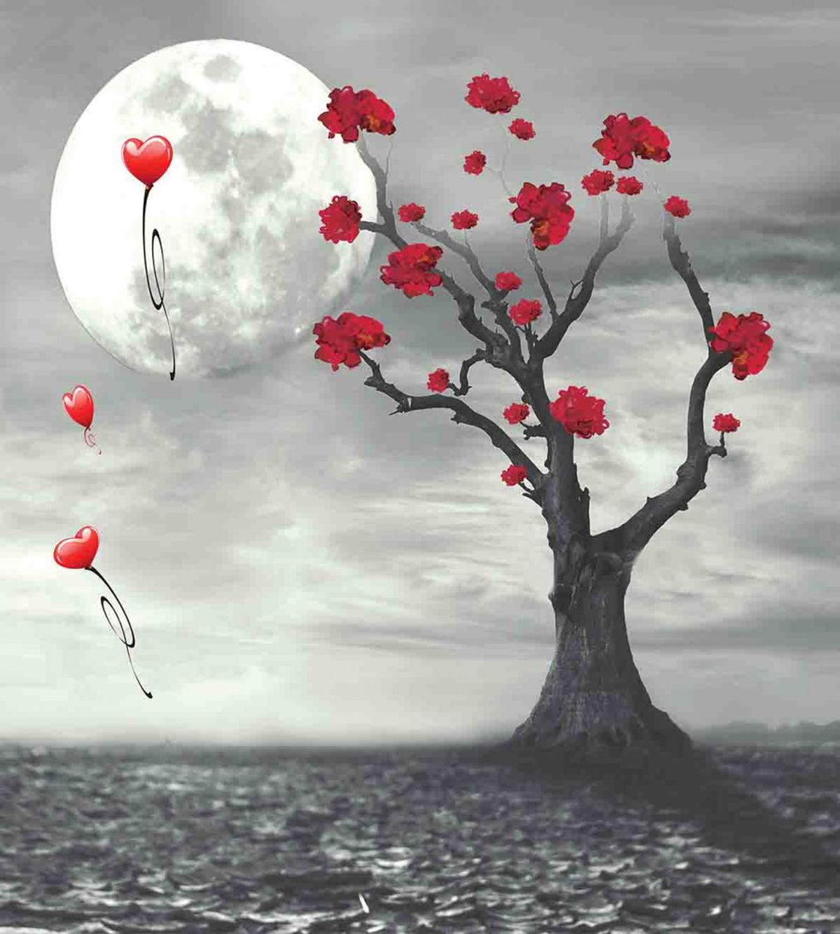 Romantic Full Moon Night — Pattern