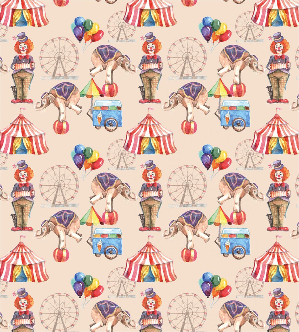 Watercolor Circus Art — Pattern