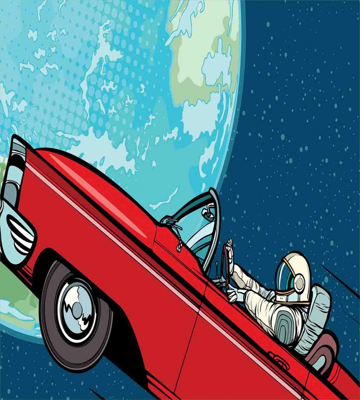 Cosmonaut in a Car — Pattern
