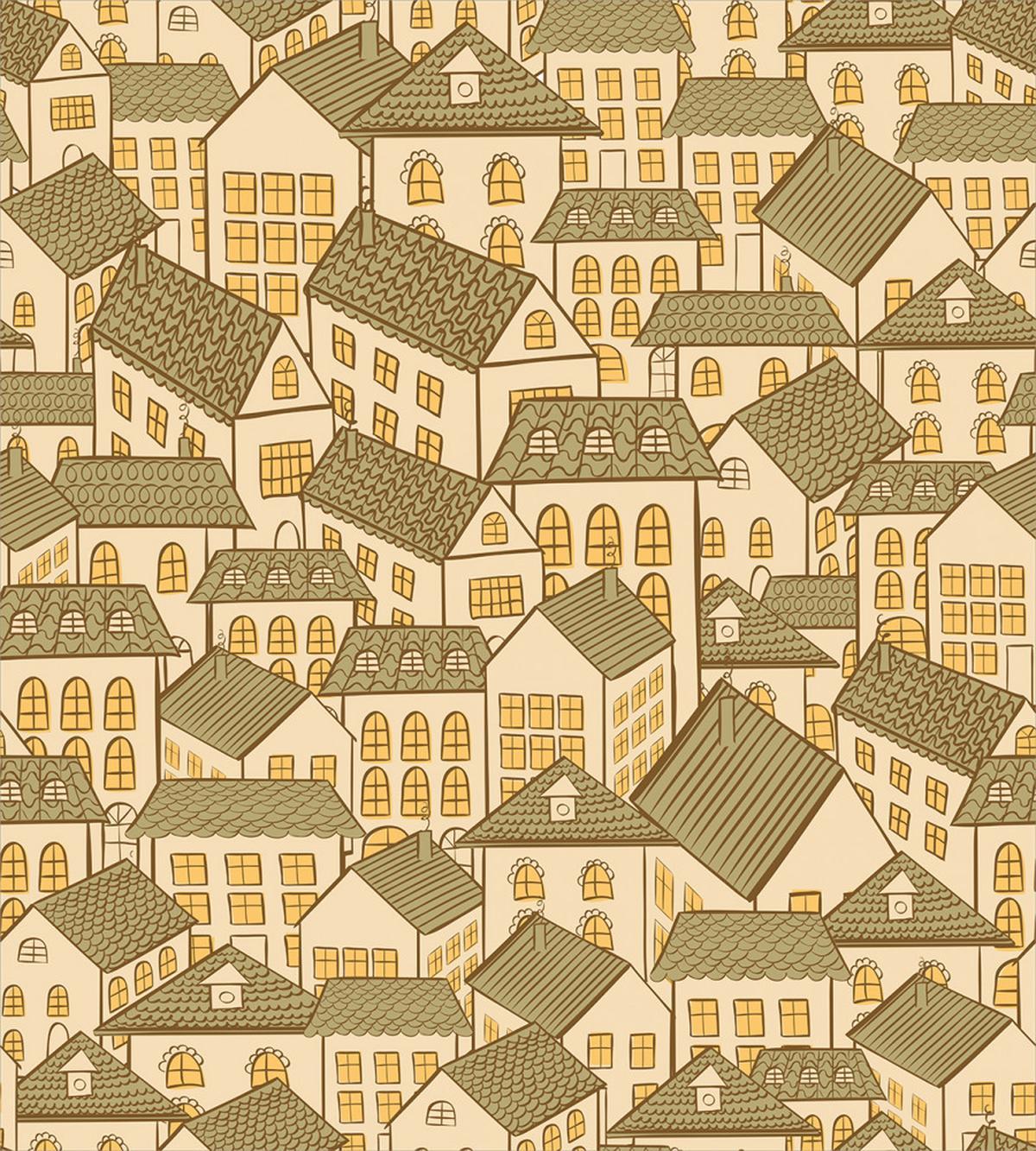 Village Town Houses Roofs — Pattern