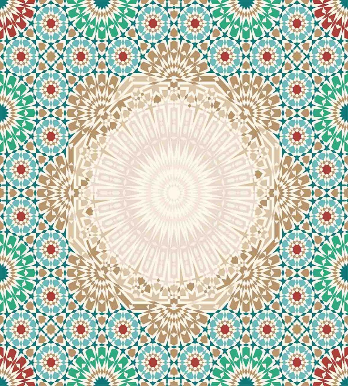 Antique Floral Mosaic Form — Pattern