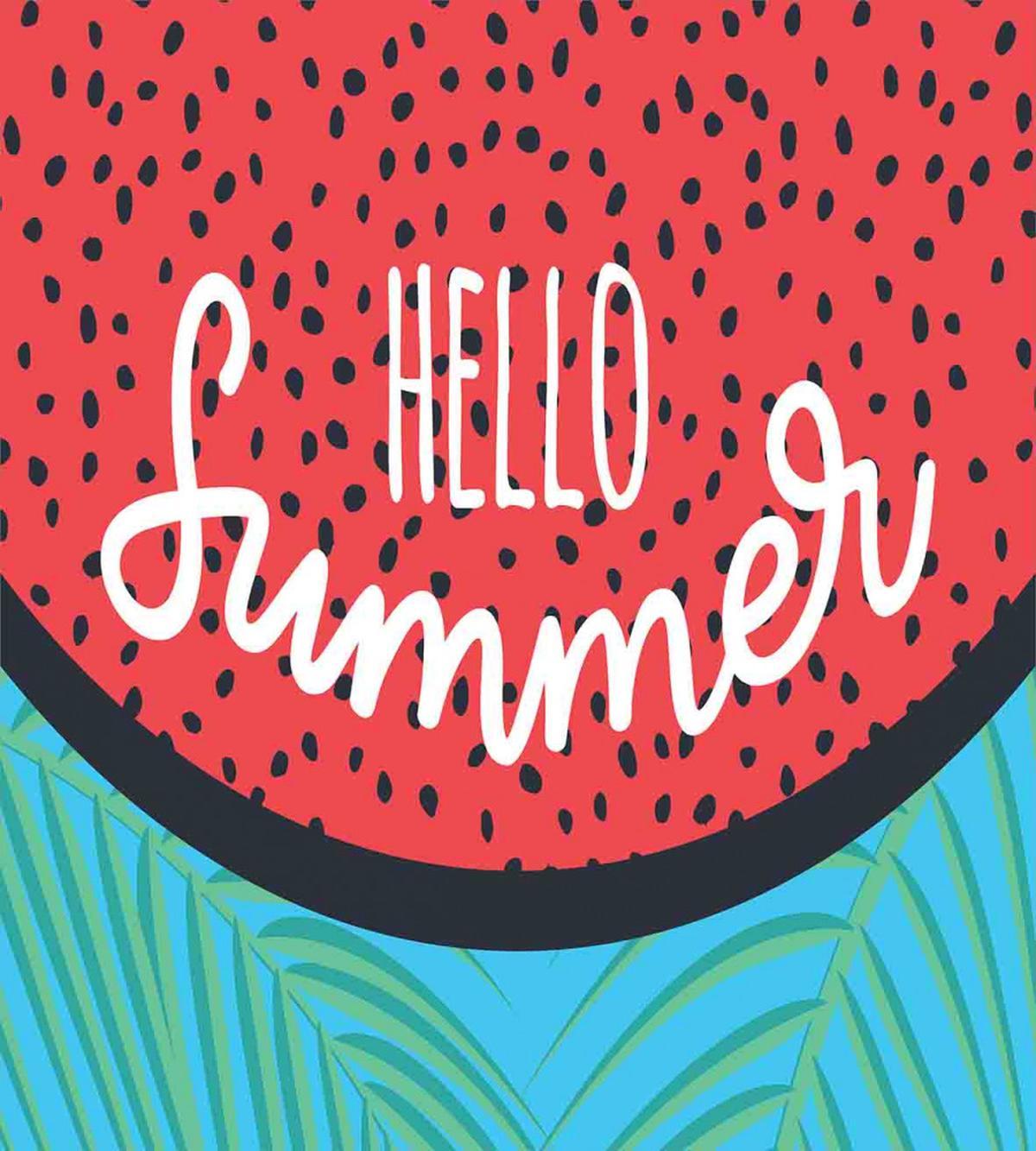 Watermelon Jungle Leaf — Pattern