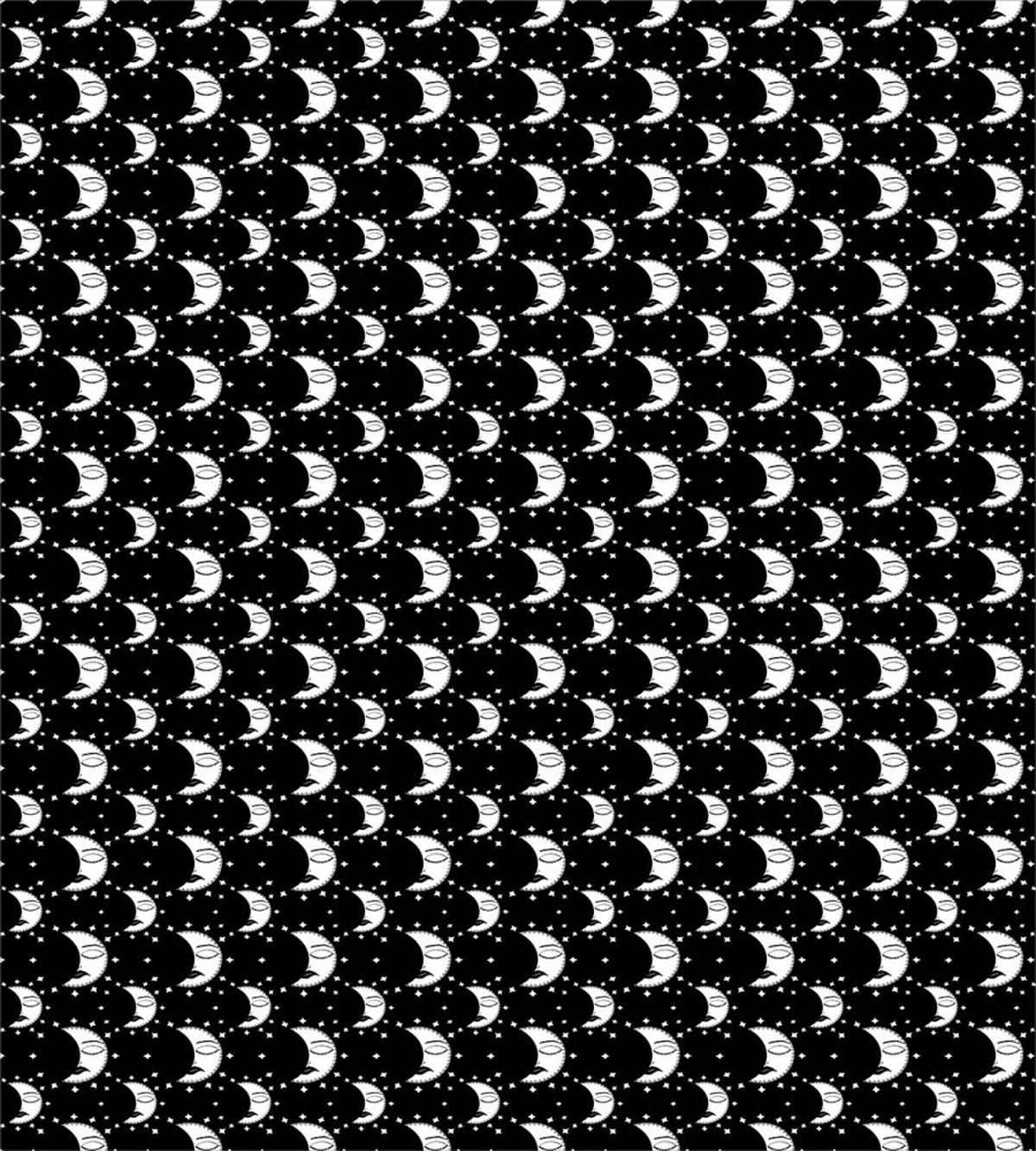Crescent with Female Face — Pattern