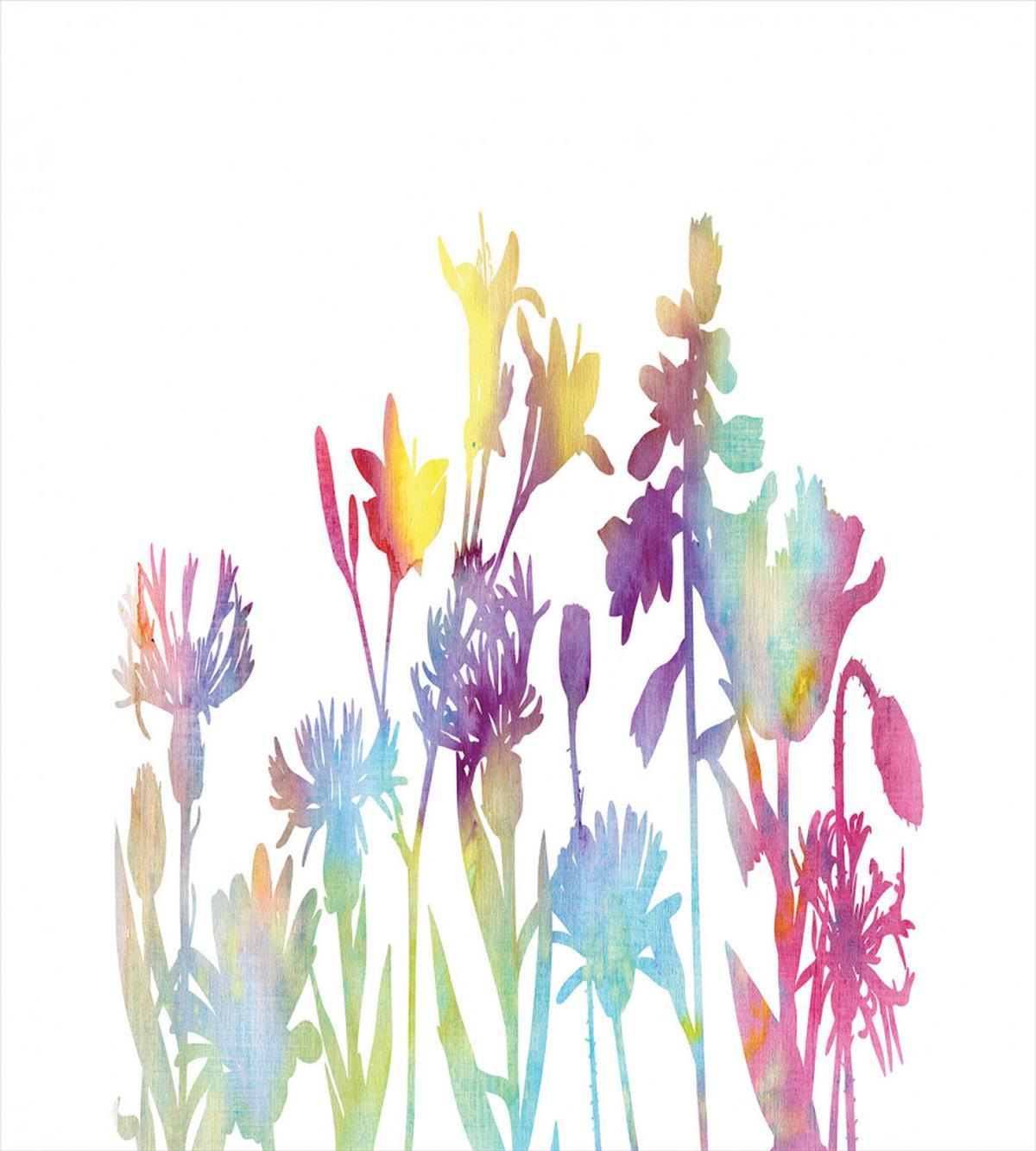 Colorful Ombre Floral Art — Pattern