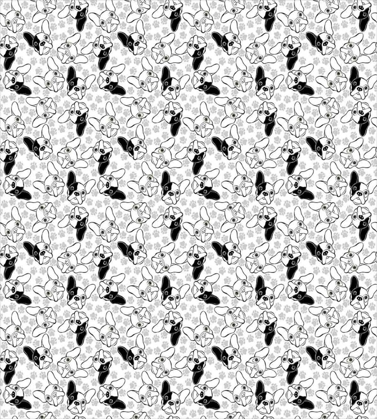 Doodle Faces Pawprints — Pattern