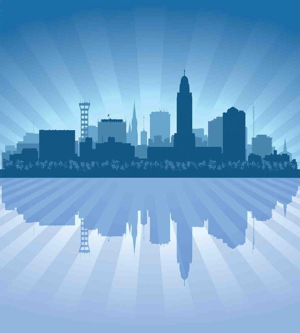 Lincoln City Skyline — Pattern