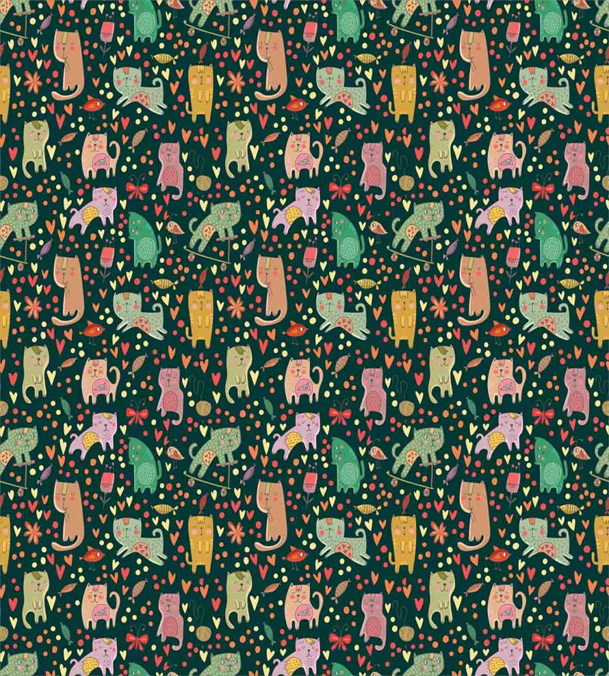 Cartoon Feline Animal — Pattern