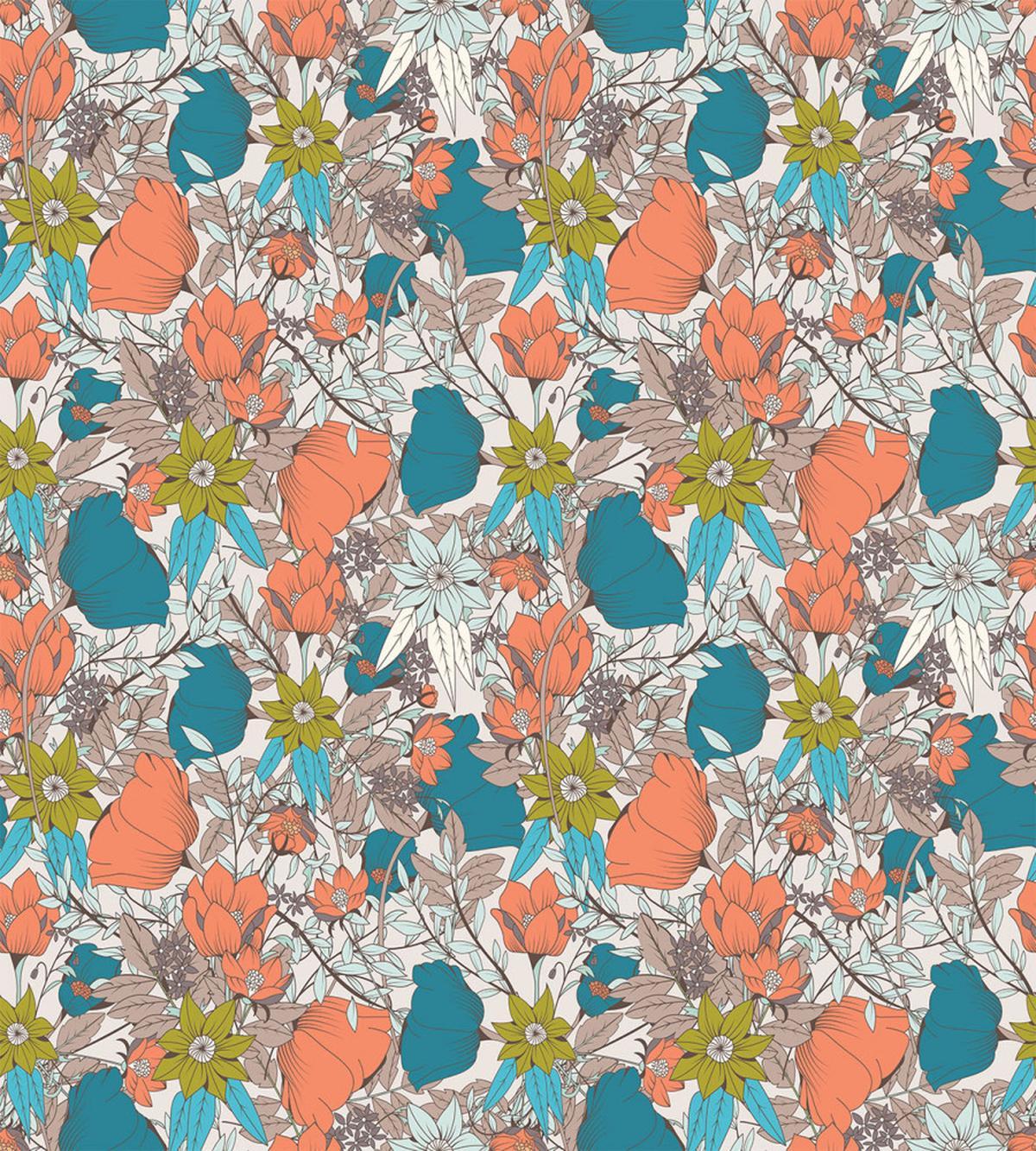 Tulips Poppy and Foliage — Pattern