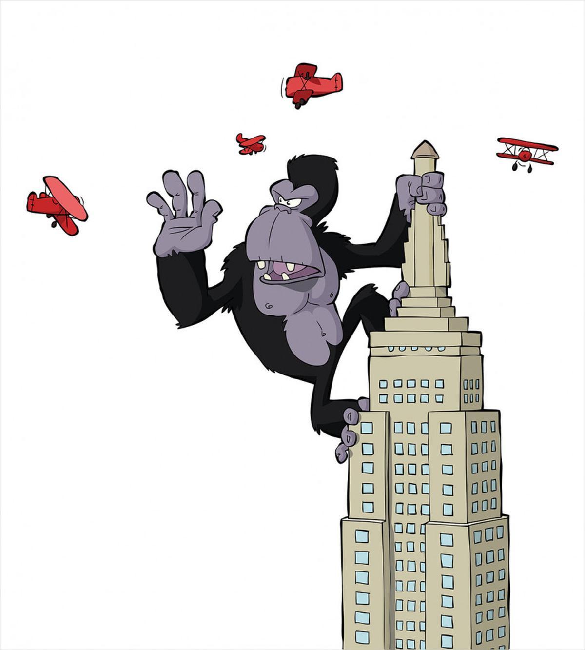 King Monkey Cartoon — Pattern