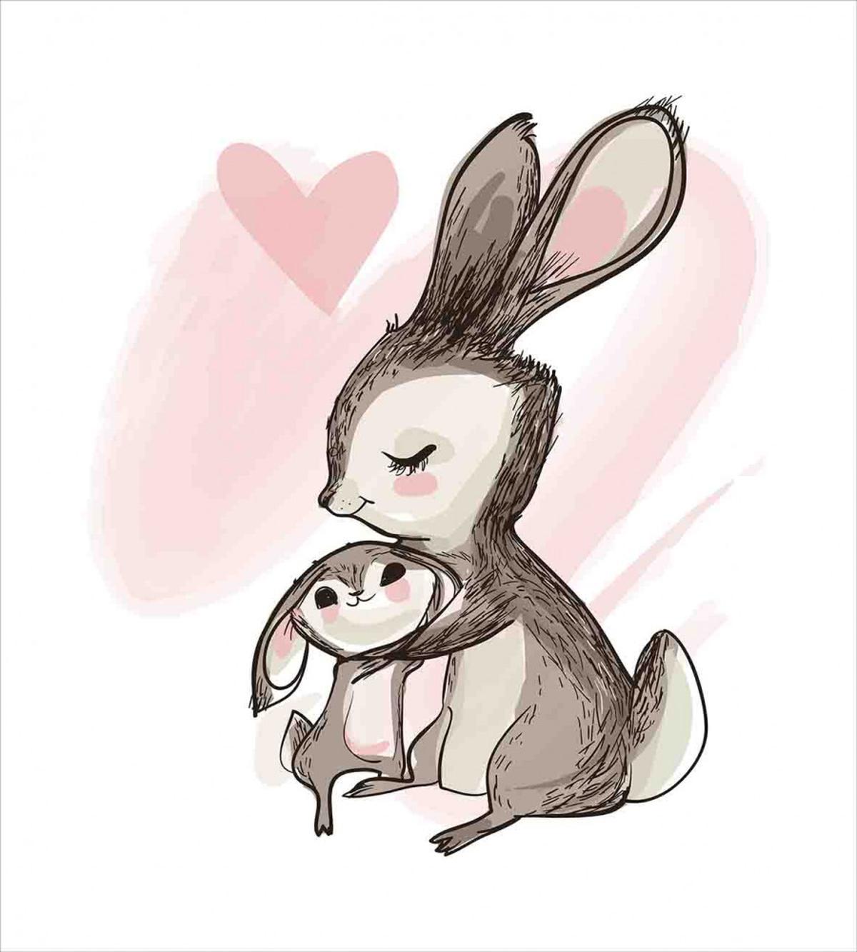 Bunny with His Mom — Pattern