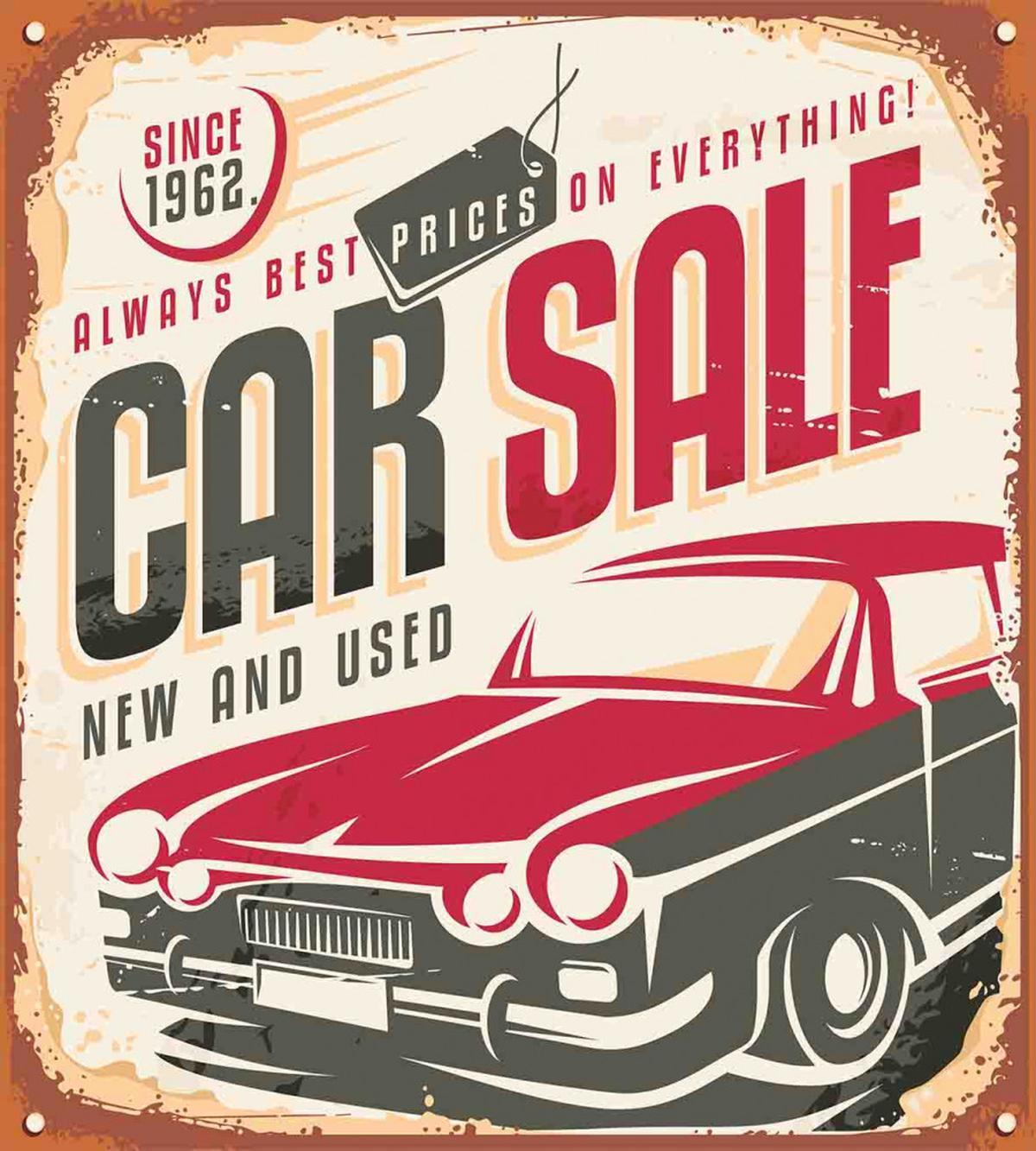 America Car Sale Sign — Pattern