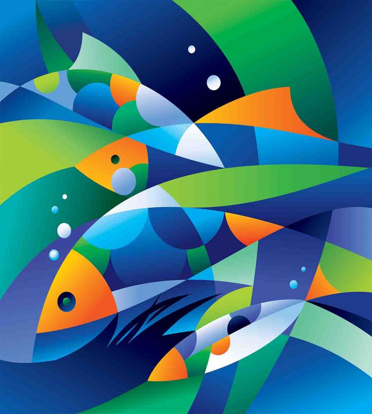 Fishes Underwater — Pattern