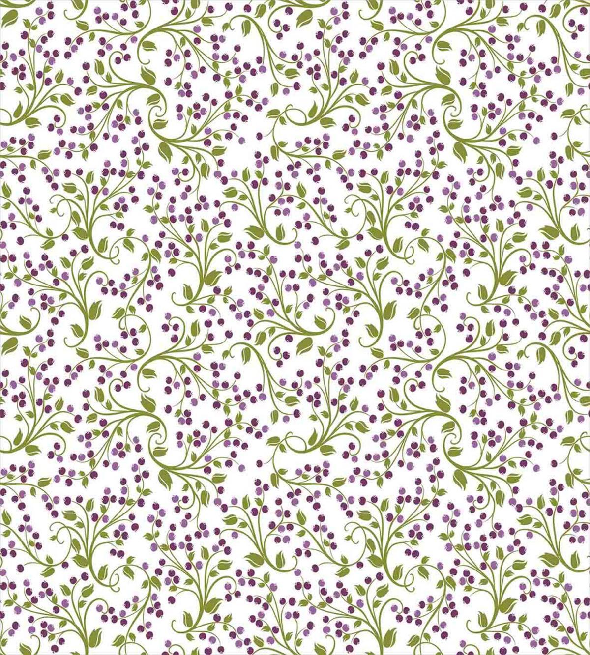 Green Leaves Berries — Pattern