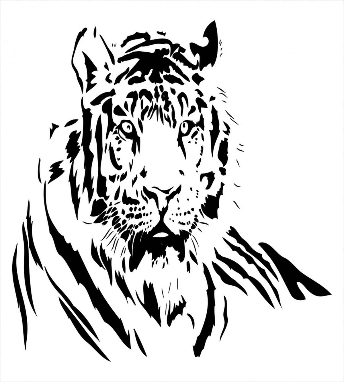 Black Outline Hunter Cat — Pattern