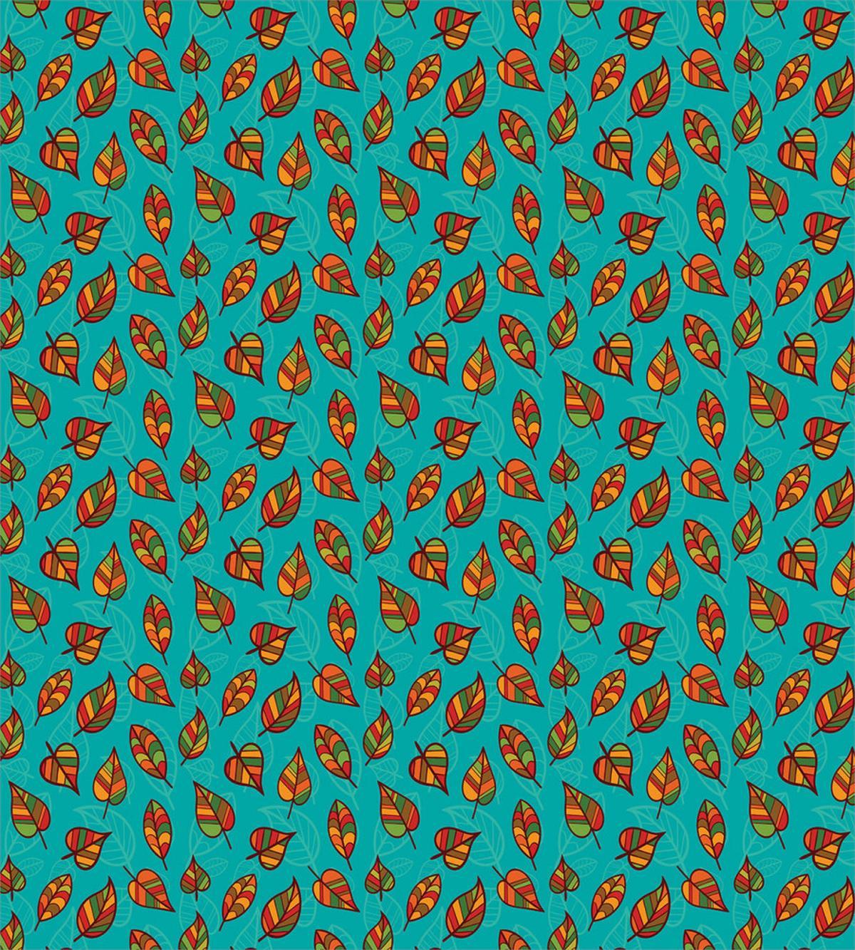 Doodle Art Falling Leaves — Pattern