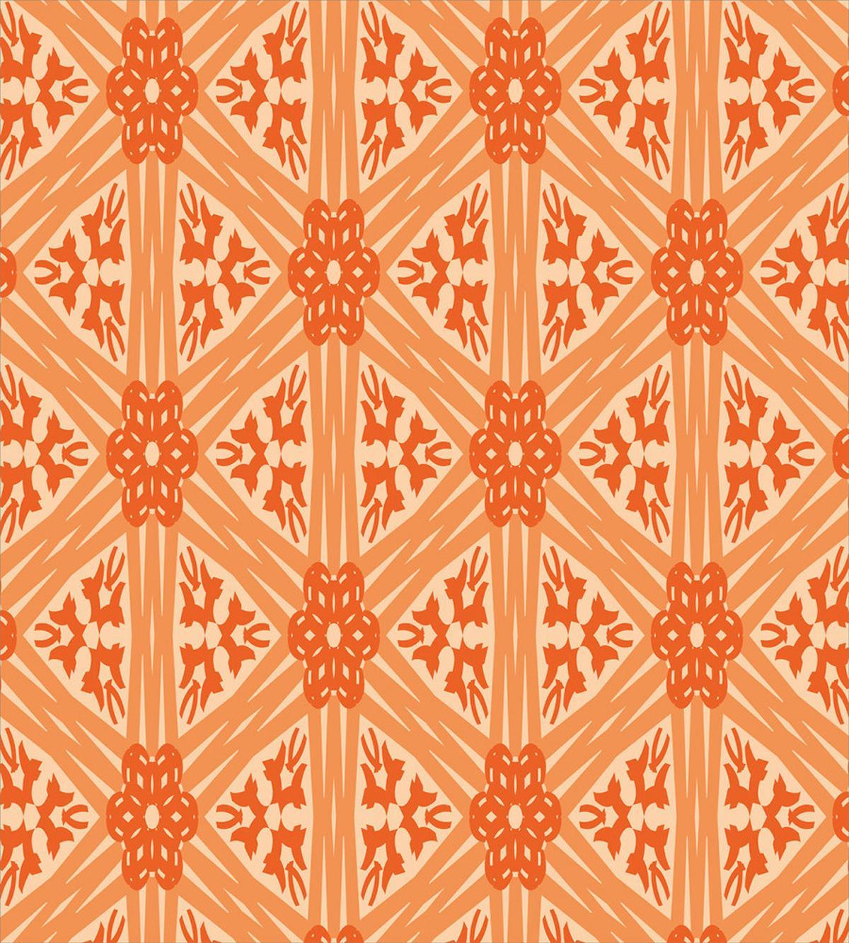 Floral Detailed Lines Grid — Pattern