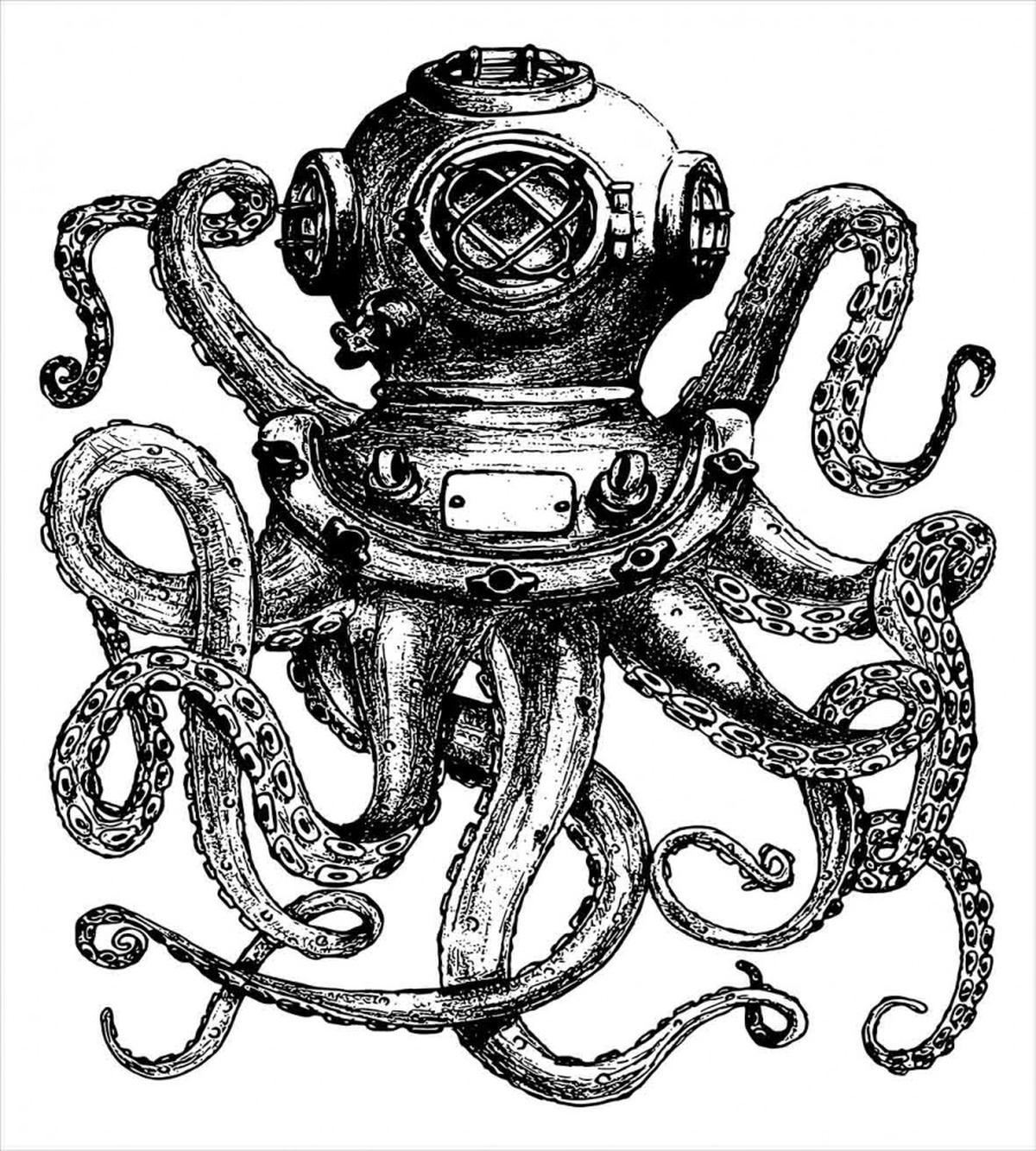 Vintage Diver Animal — Pattern