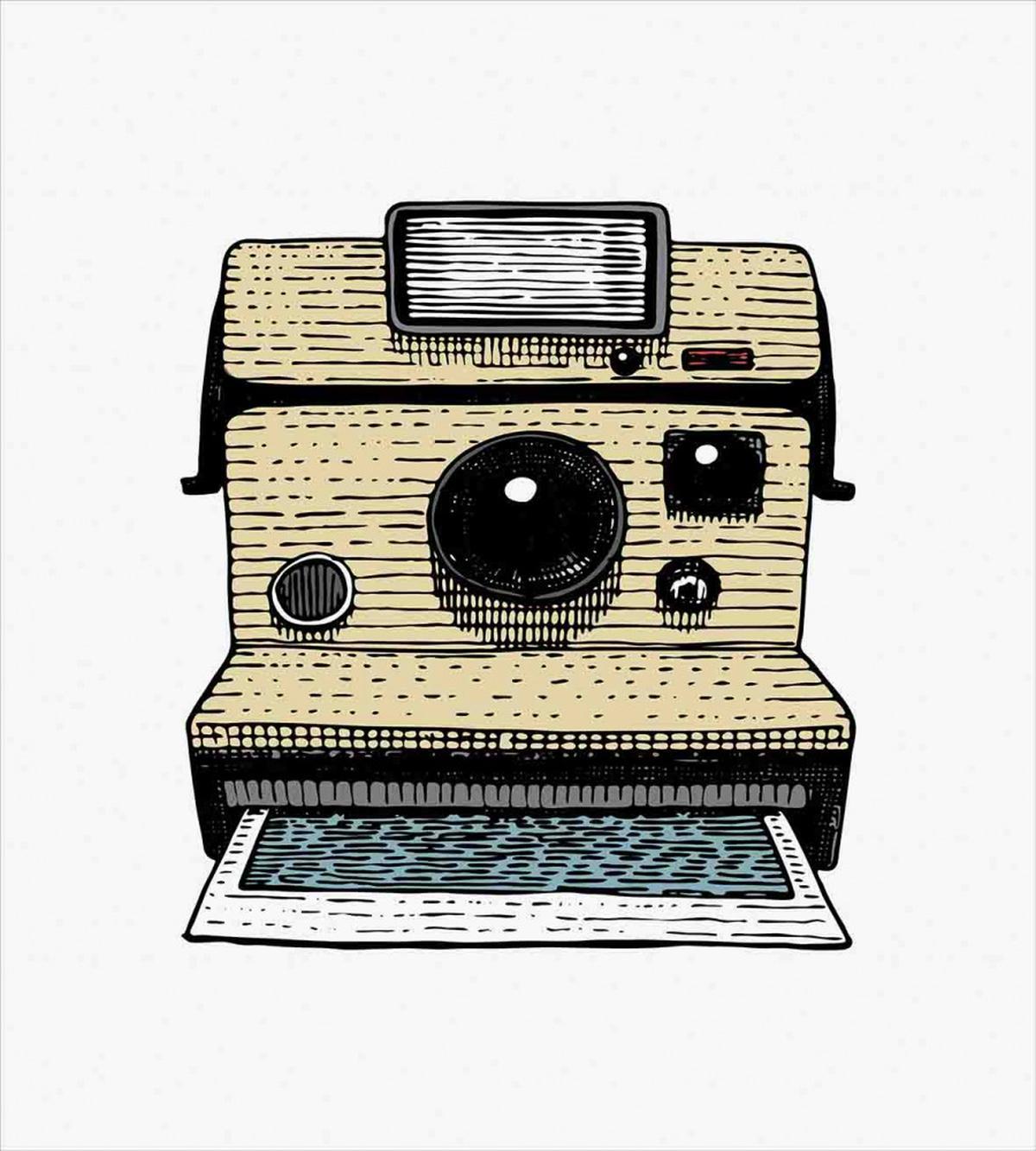 Vintage Polaroid Machine — Pattern