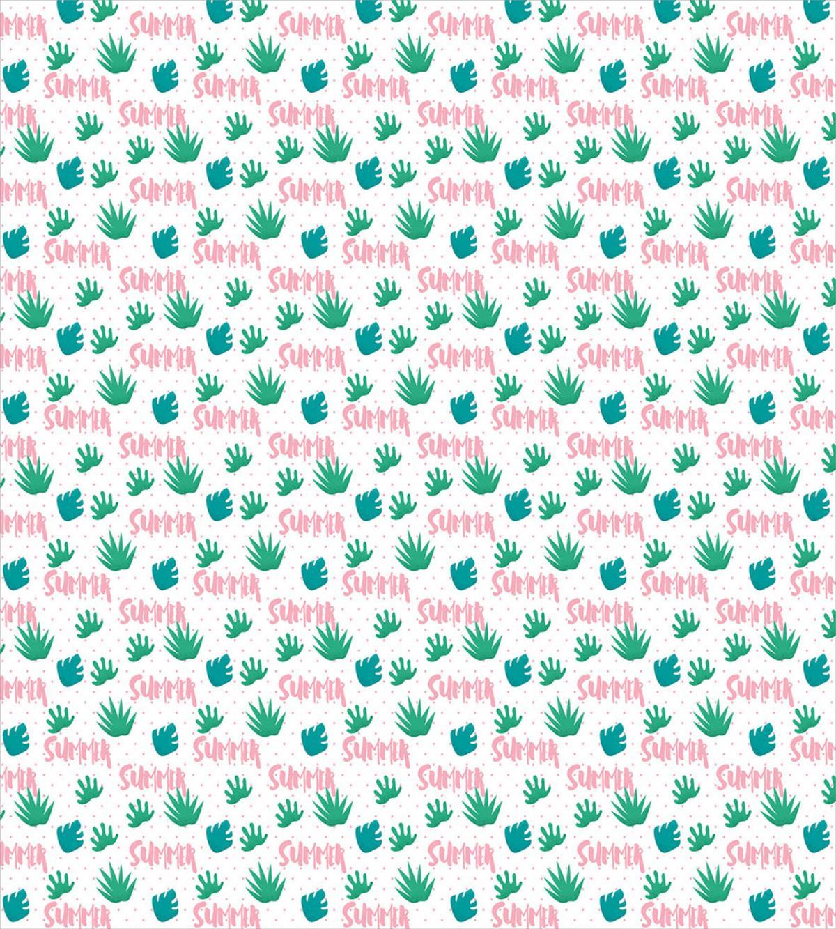 Pink Polka Dots and Leaves — Pattern