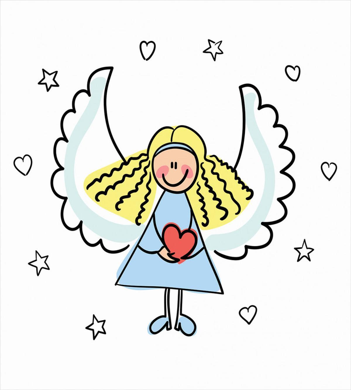 Little Girl Red Heart — Pattern