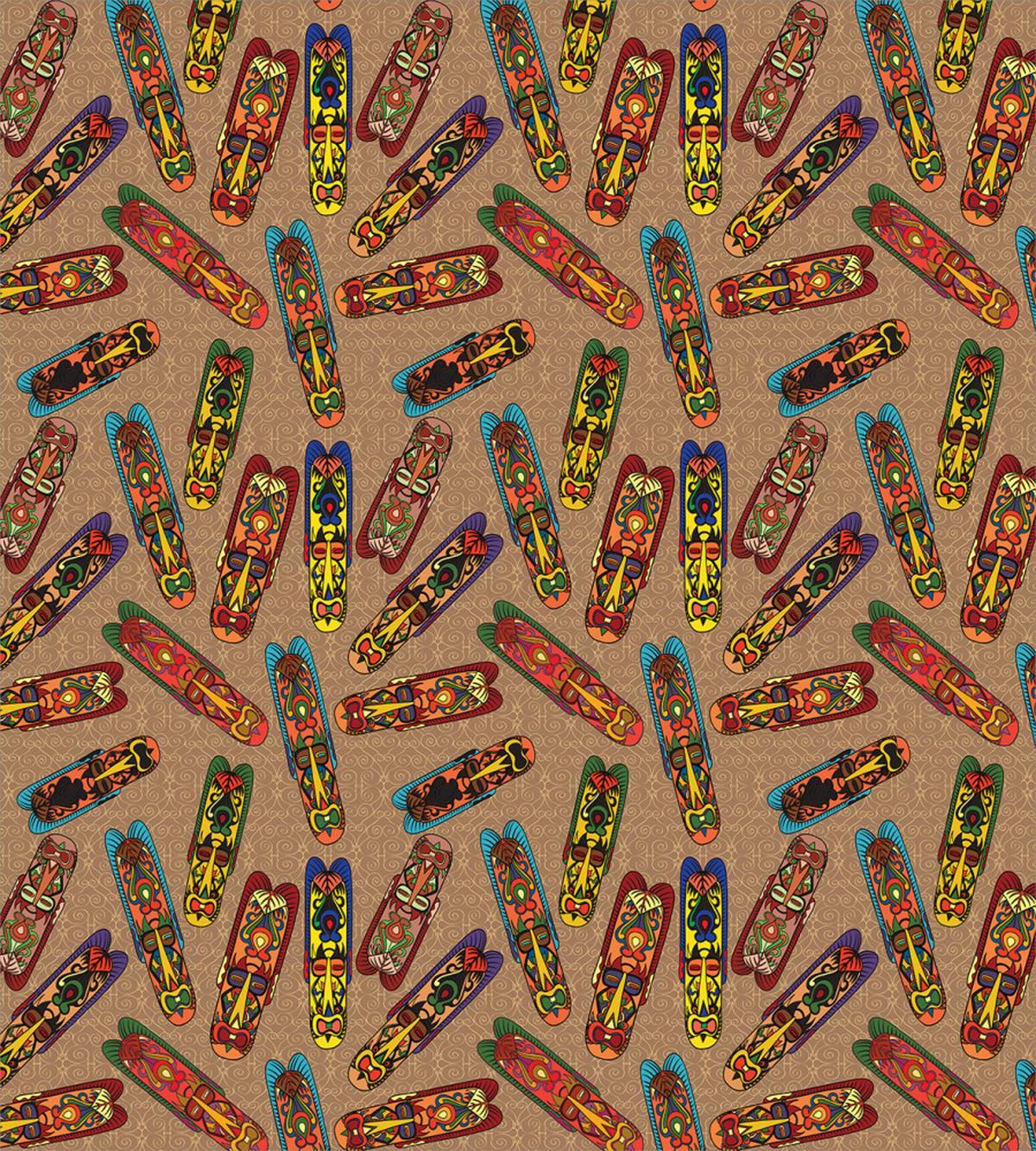 Bakongo Masks Totem — Pattern