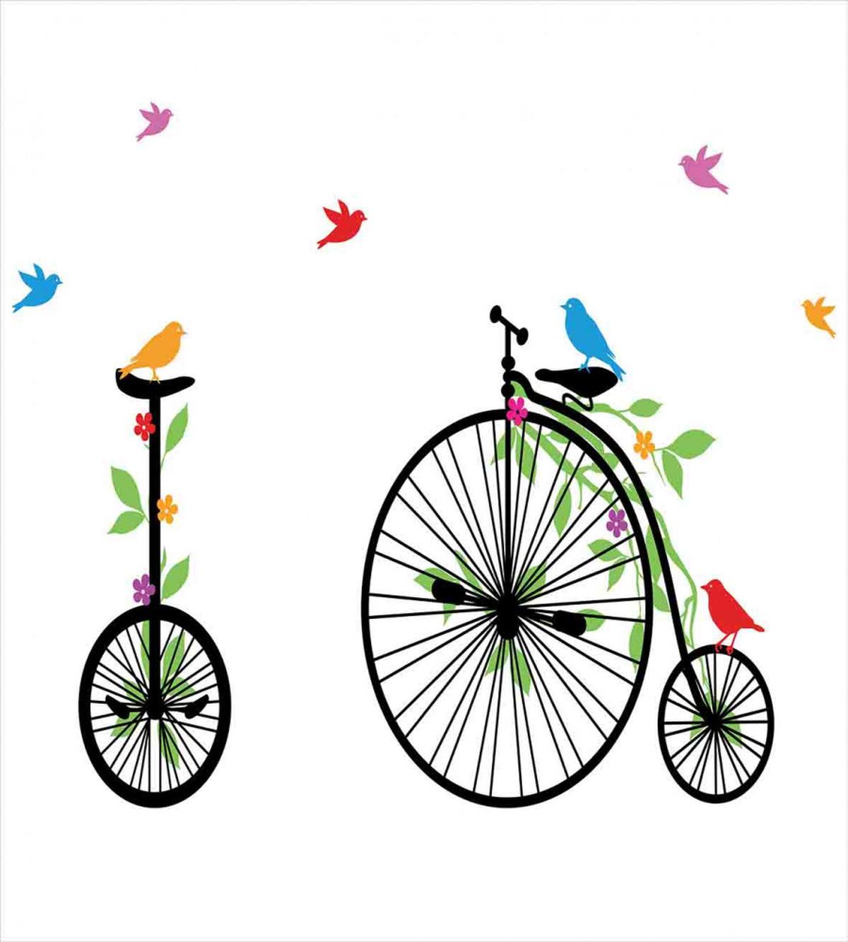Flying Birds Flowers — Pattern