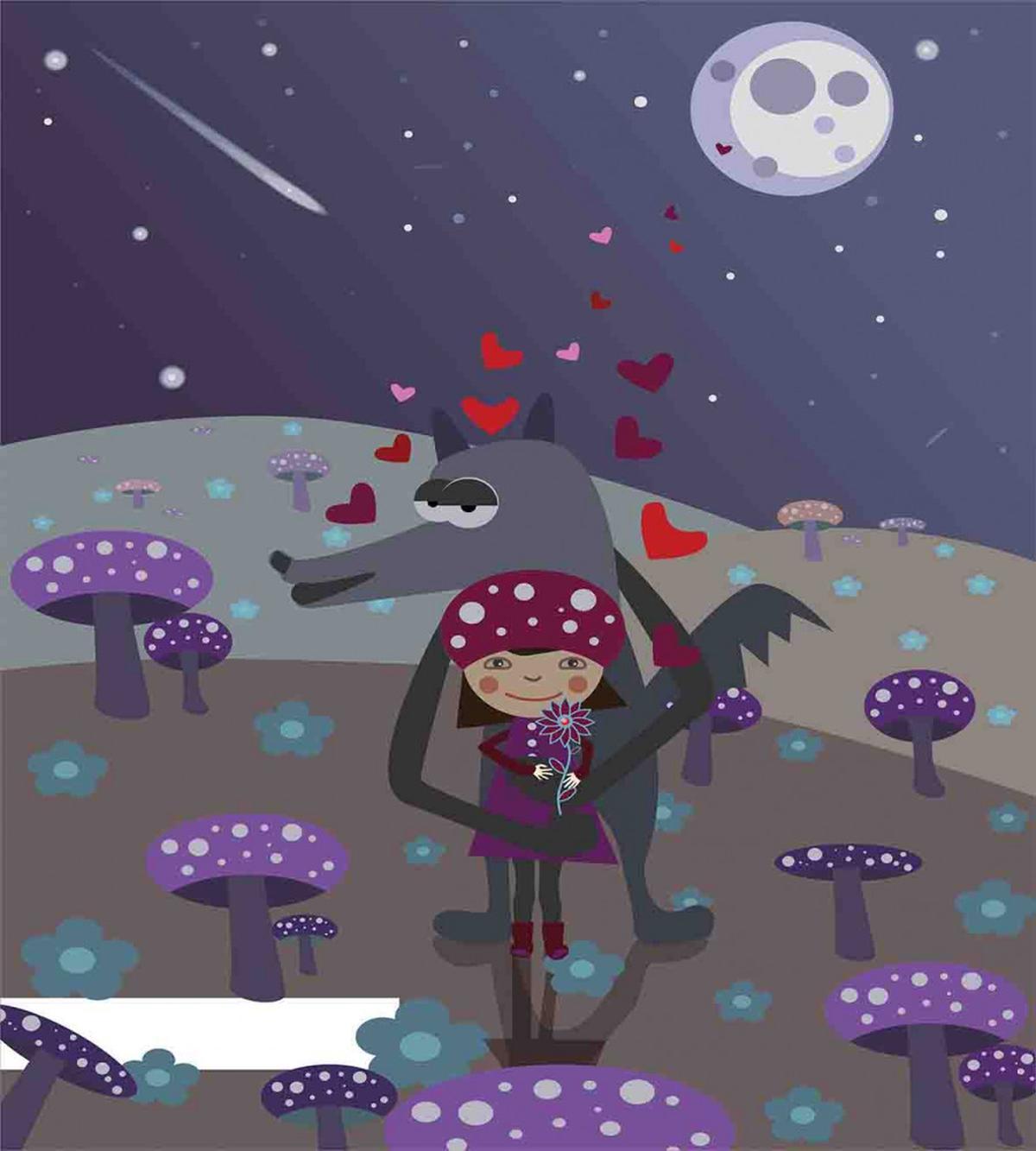 Red Riding Hood and Wolf — Pattern