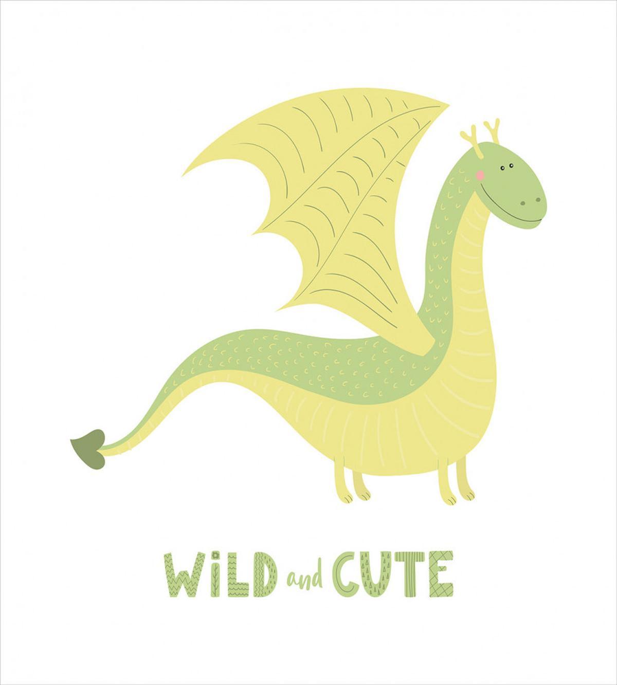 Typography and Fantasy Dino — Pattern