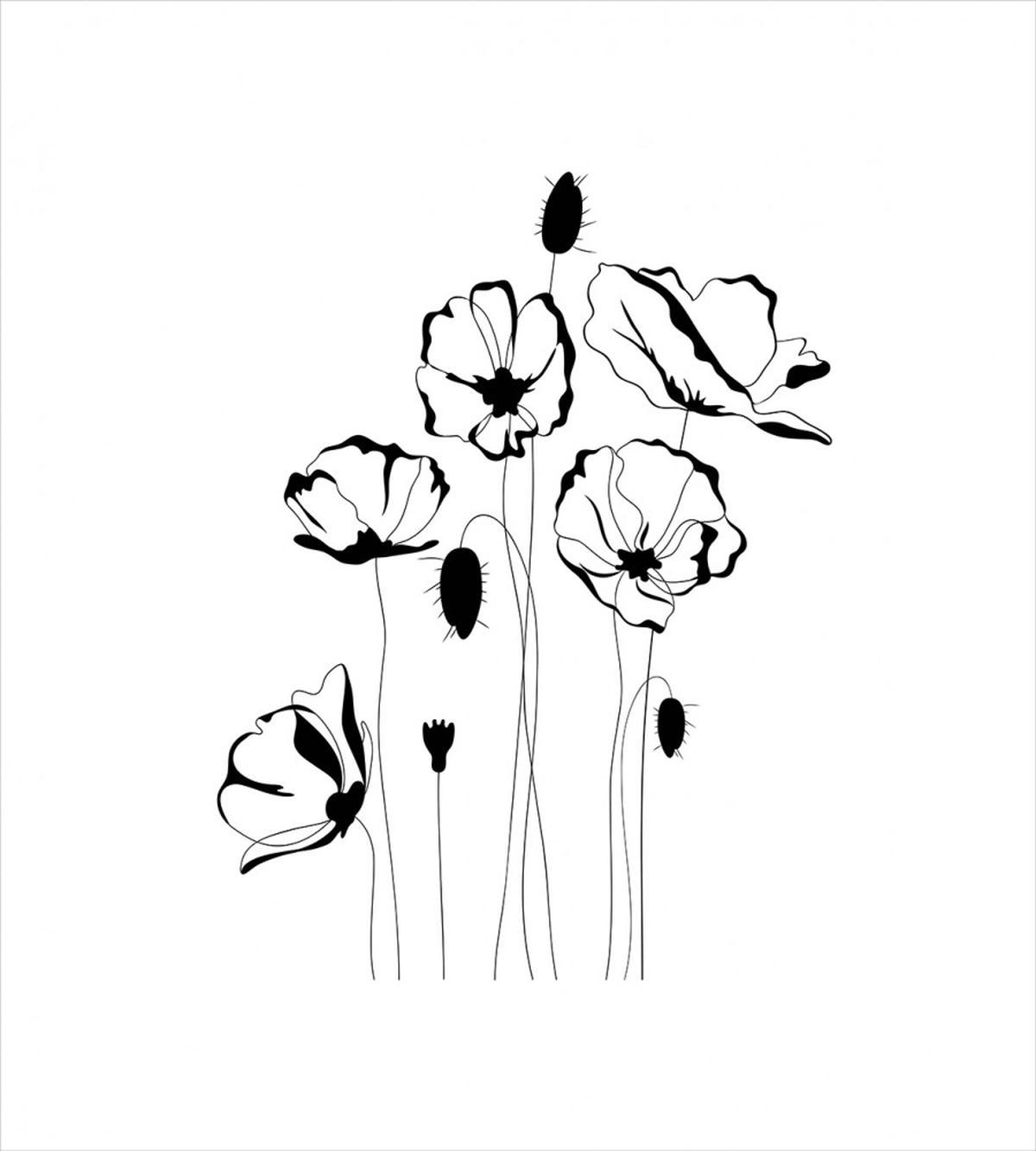 Monochrome Herbs Buds — Pattern