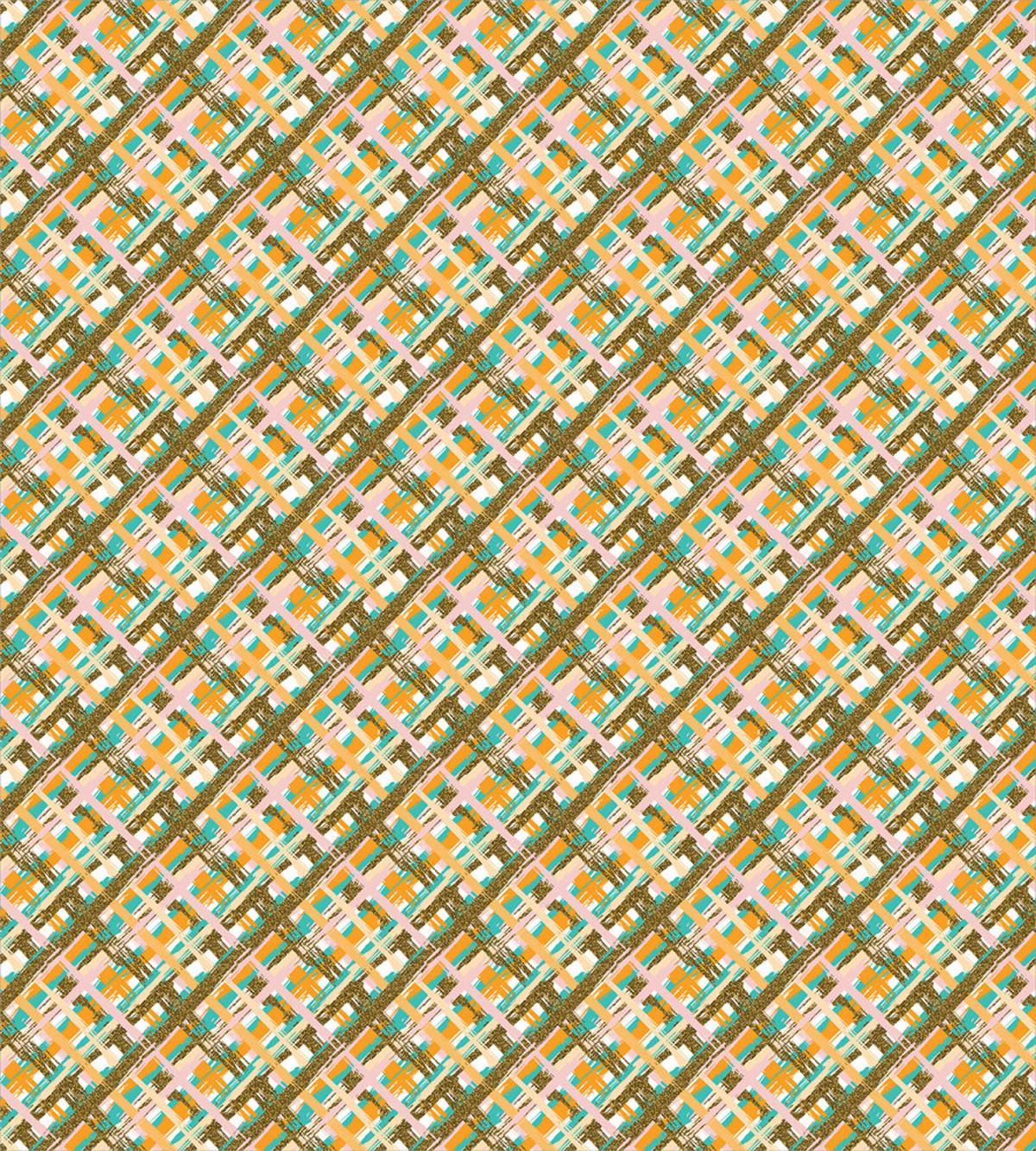 Crossed Brushstroke Lines — Pattern
