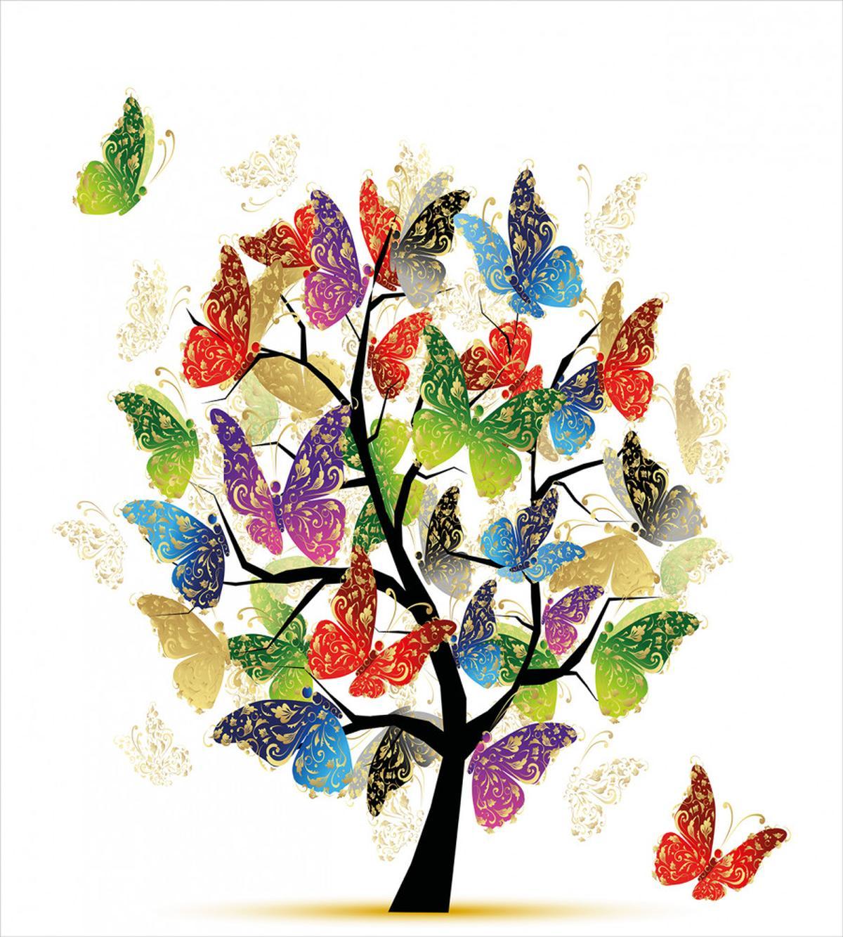 Floral Butterfly Leaf — Pattern