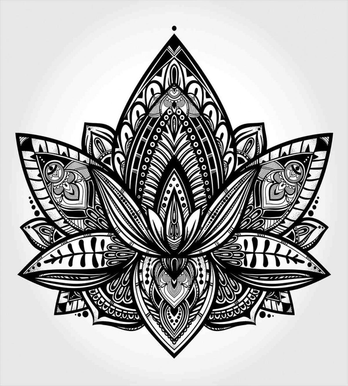 Lotus Flower Tattoo Art — Pattern