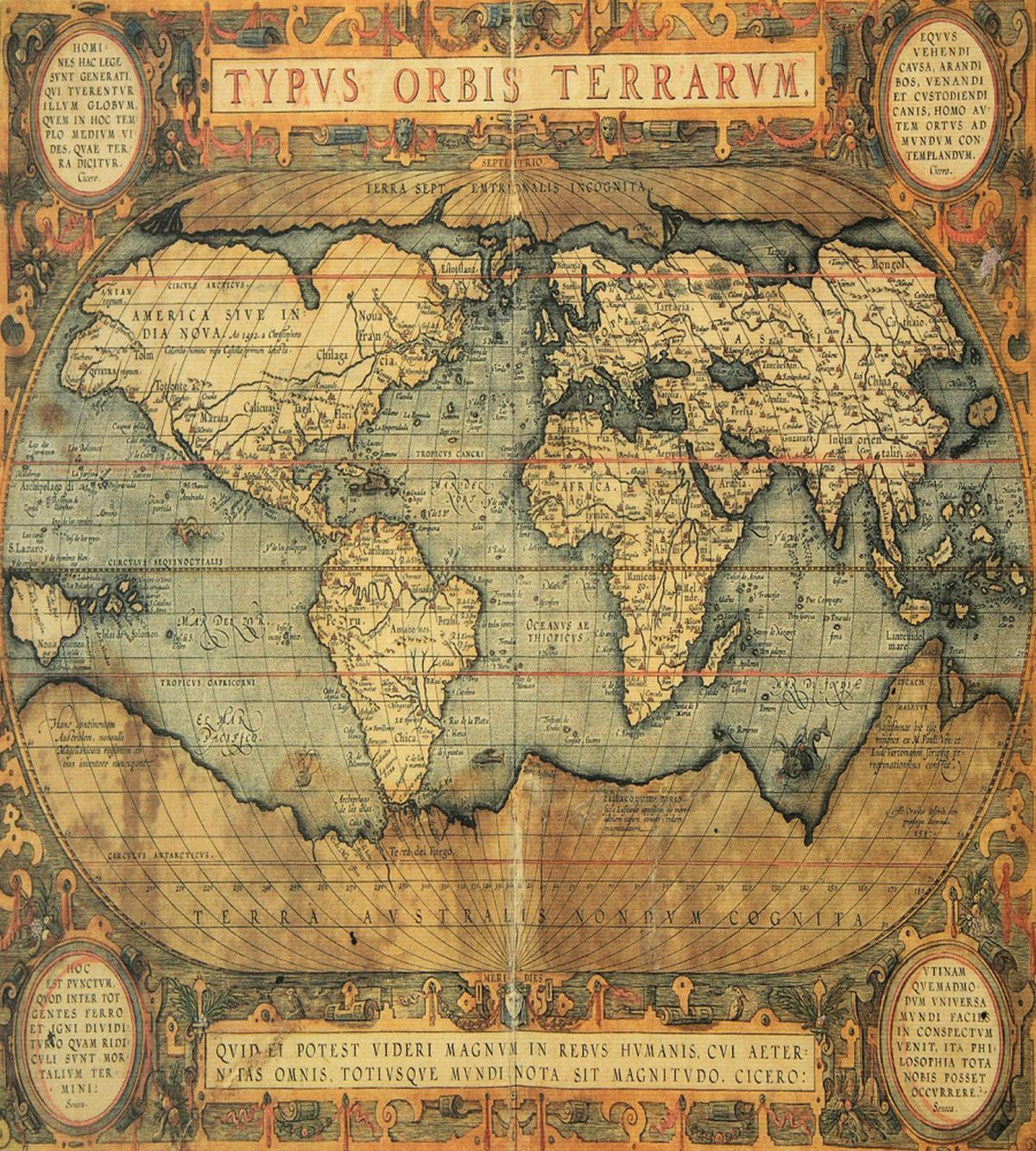 Vintage Atlas Old Chart — Pattern