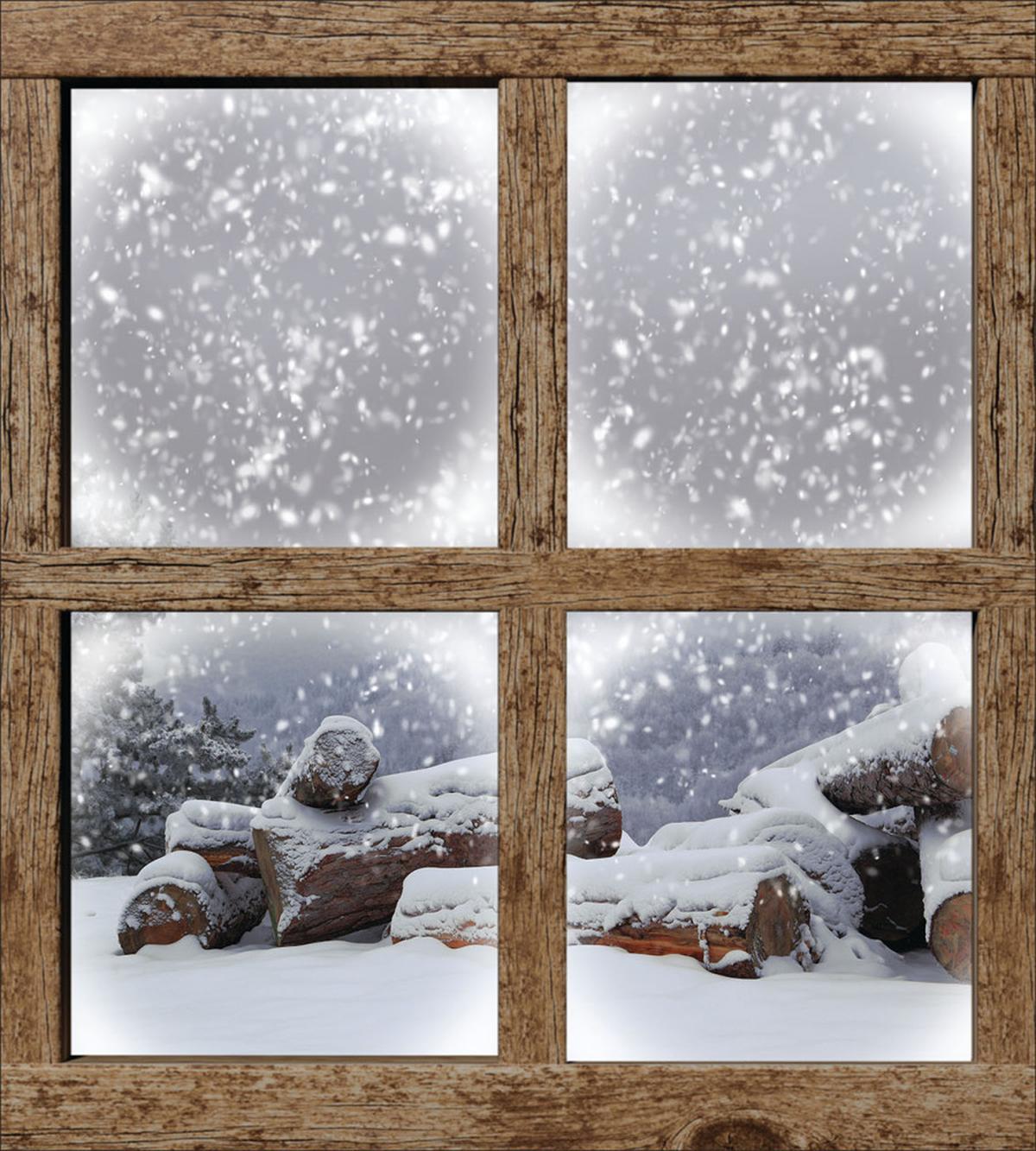 Rustic Snowy Woodsy Frame — Pattern