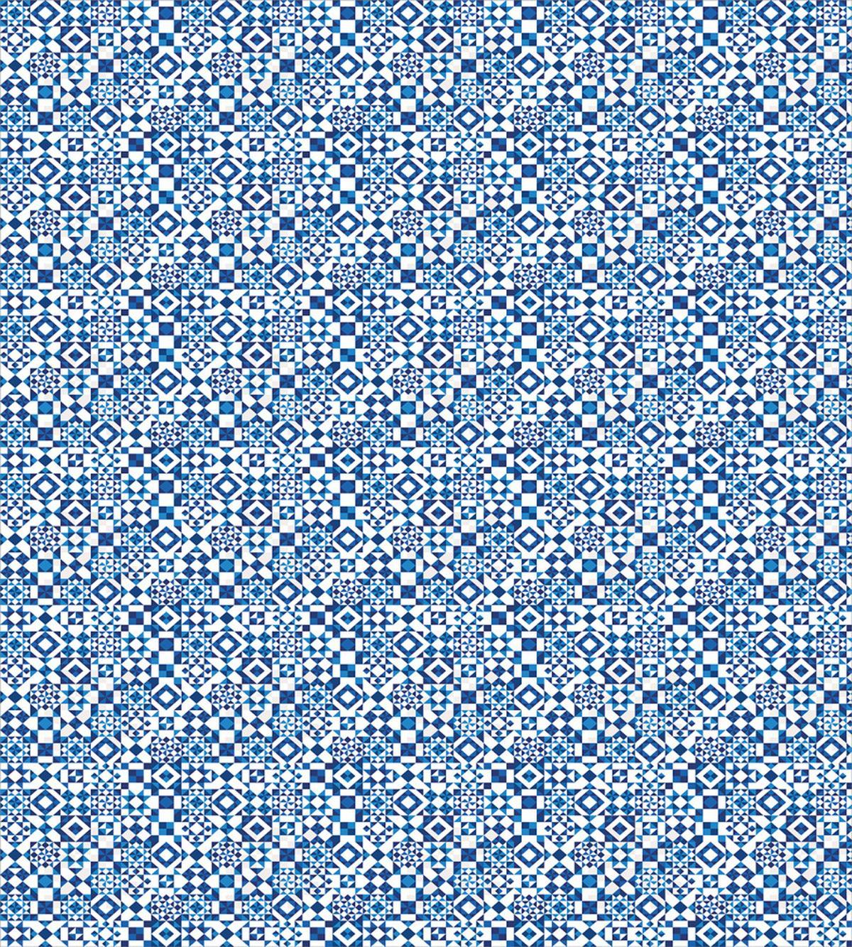 Squares Triangles Flowers — Pattern