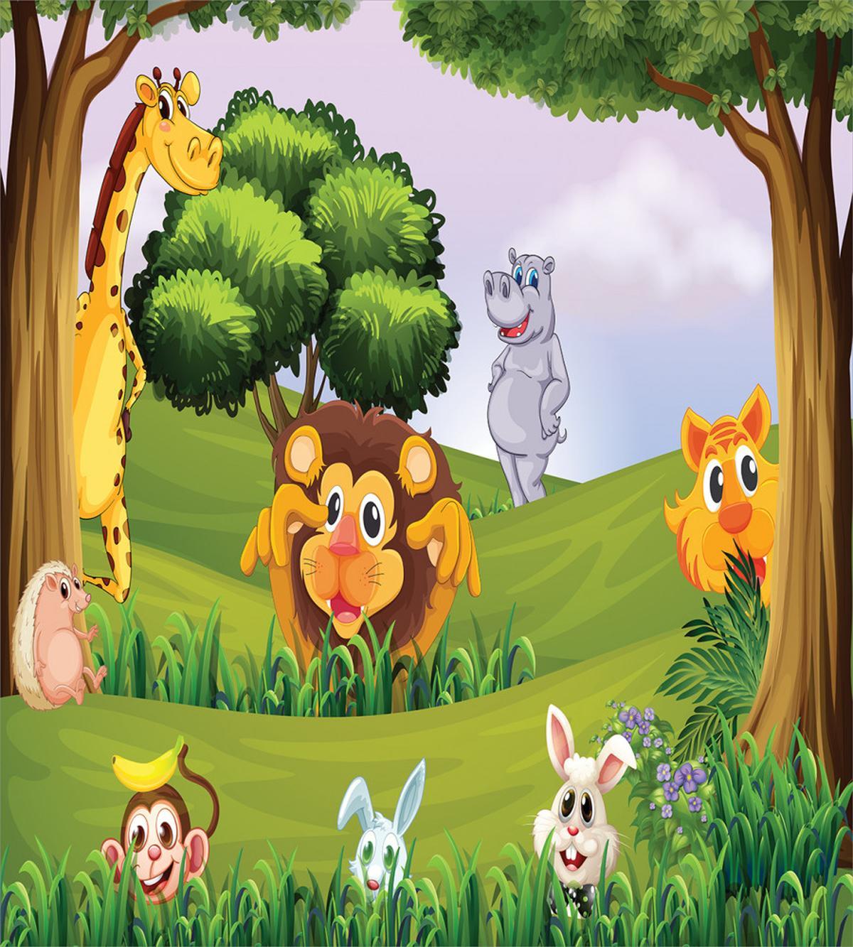 Animals in Forest Safari — Pattern