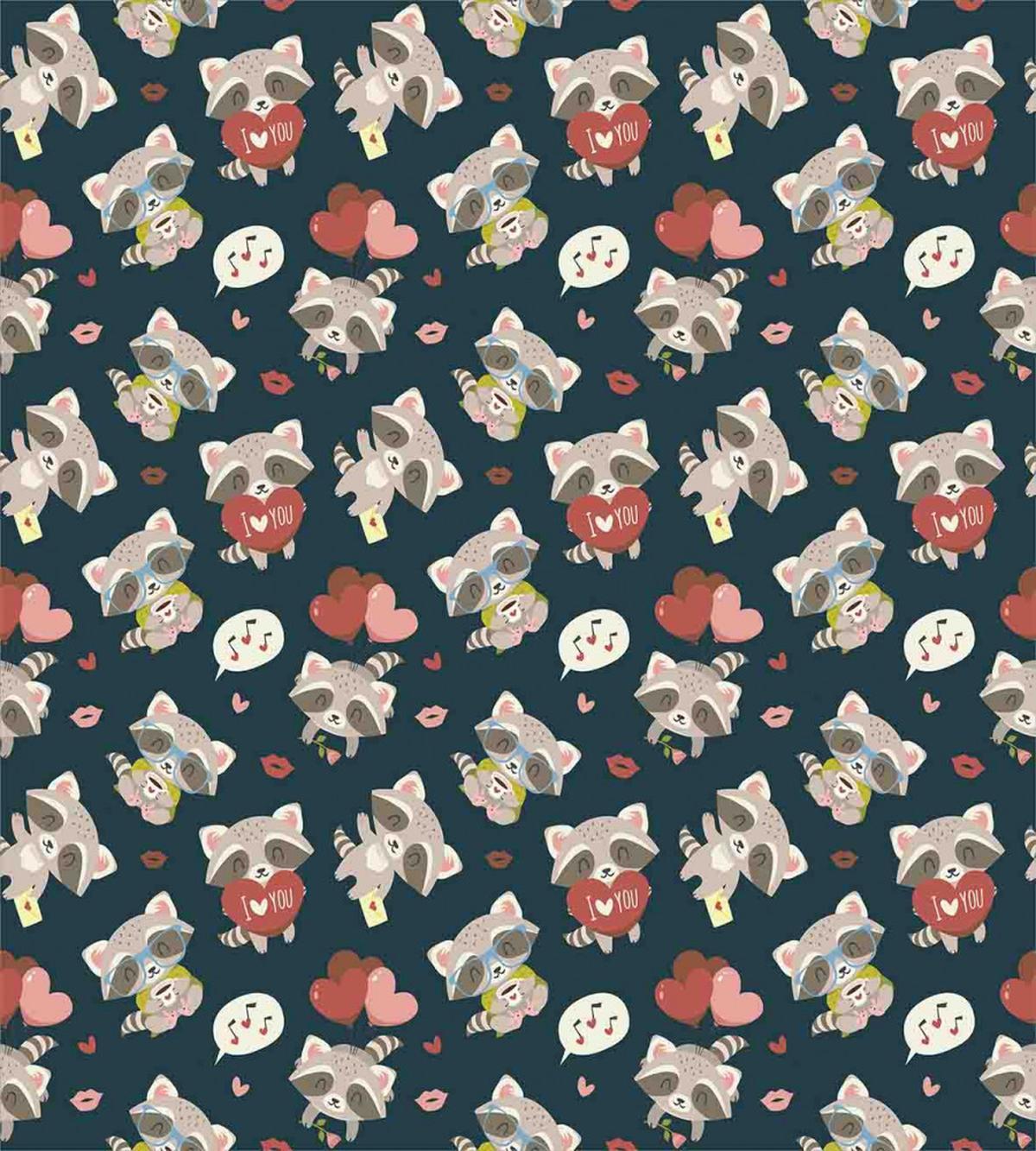 Raccoon I Love You — Pattern