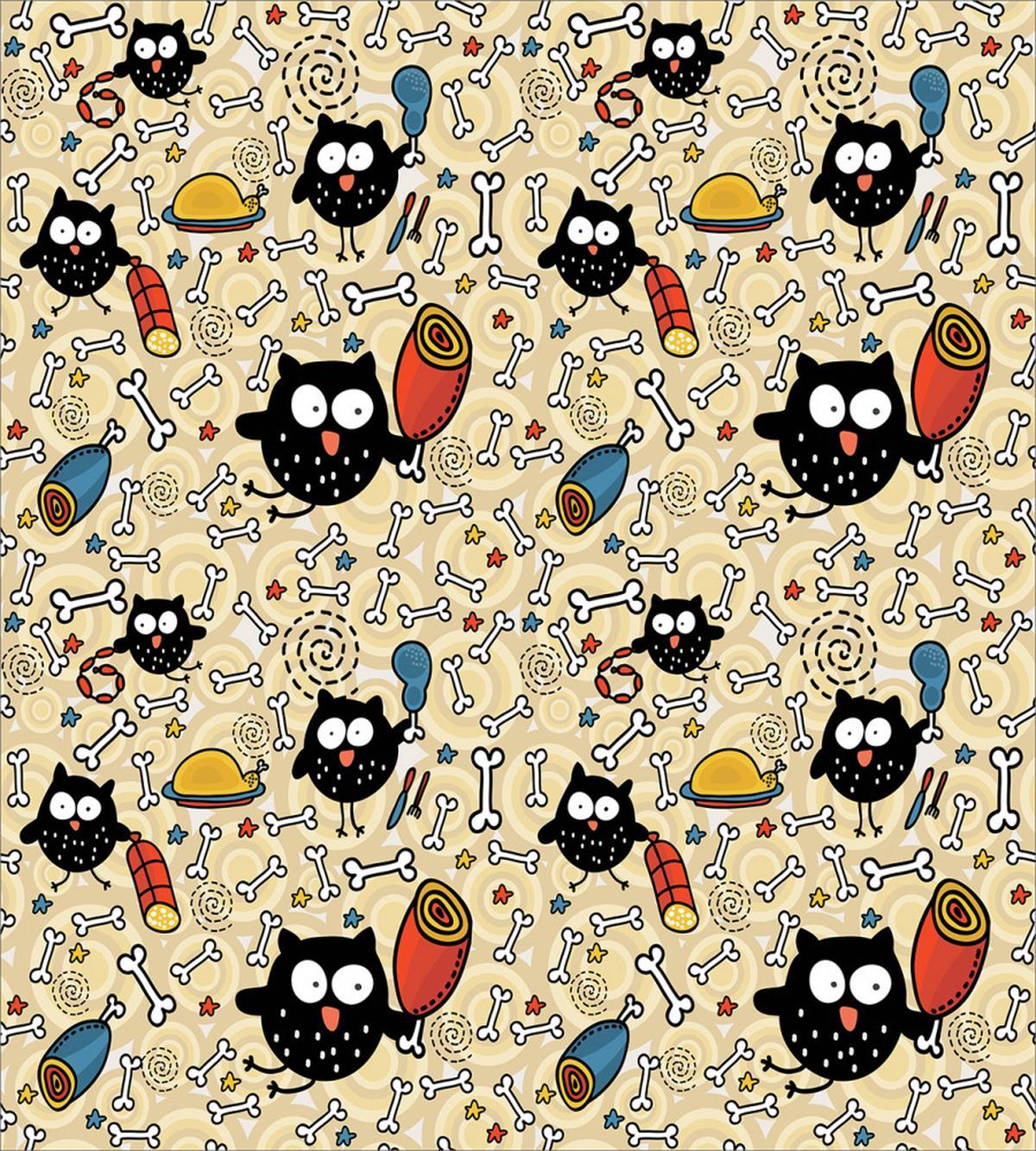 Hungry Owls Eating — Pattern