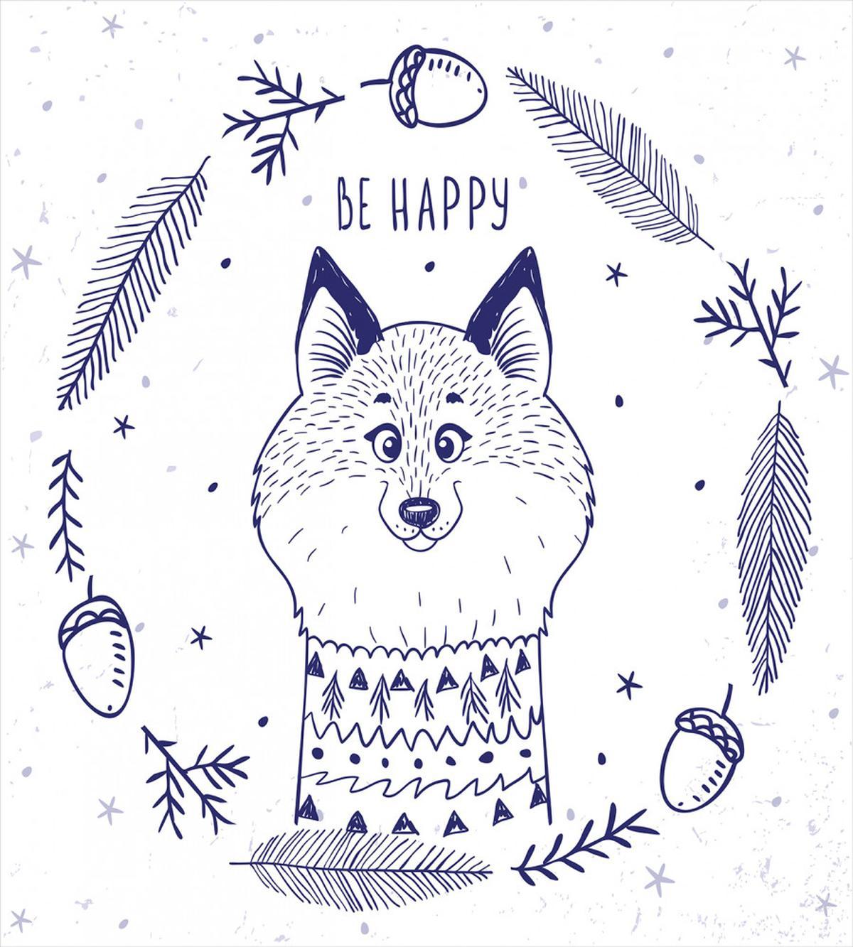 Fox with Hearts and Beam — Pattern