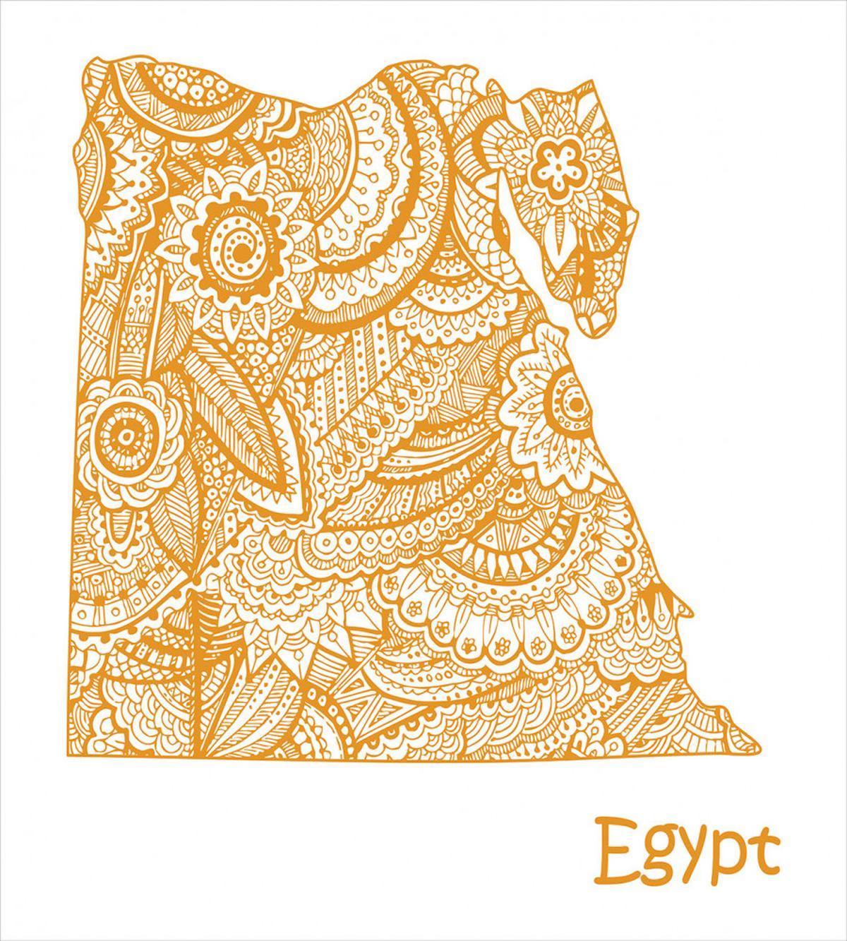 Egypt Map Flower — Pattern